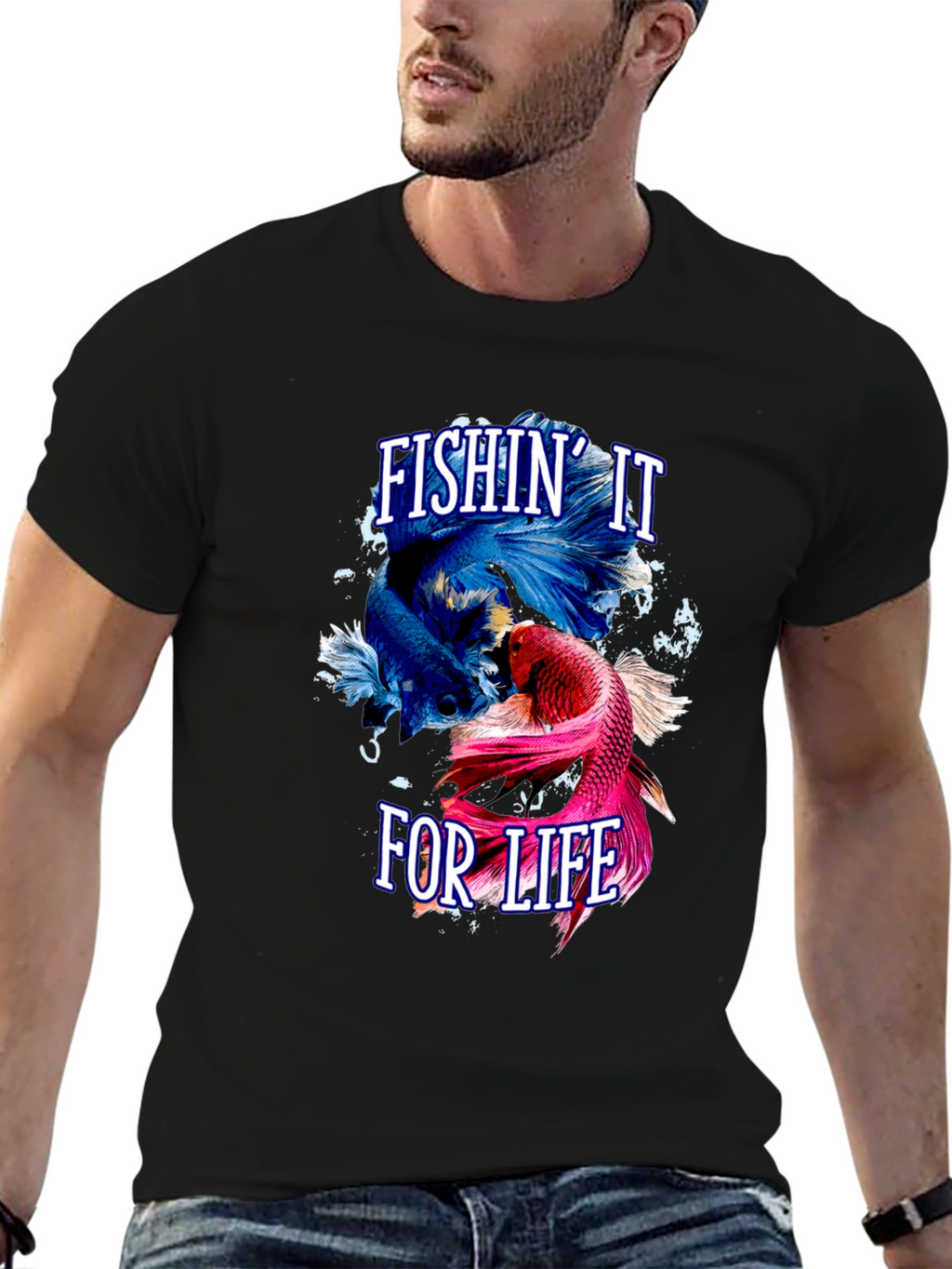Fishin It For Life Graphic T-Shirt