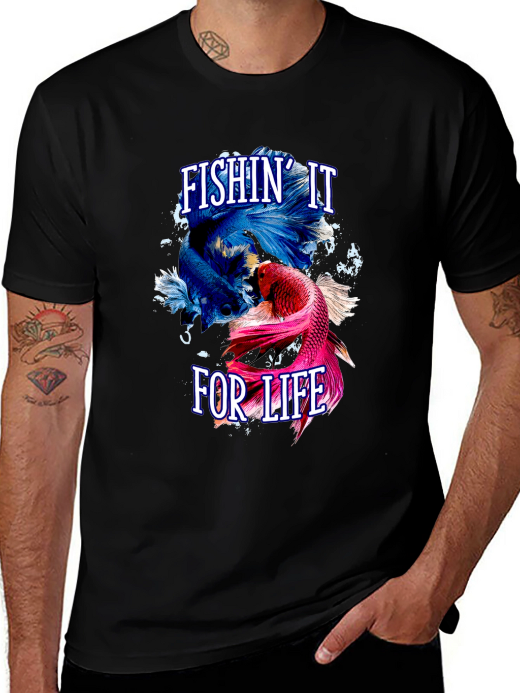 Fishin It For Life Graphic T-Shirt