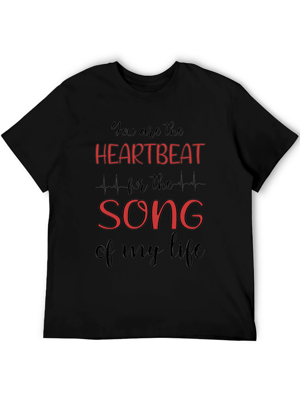 Heartbeat Song Graphic Tee - Black T-Shirt