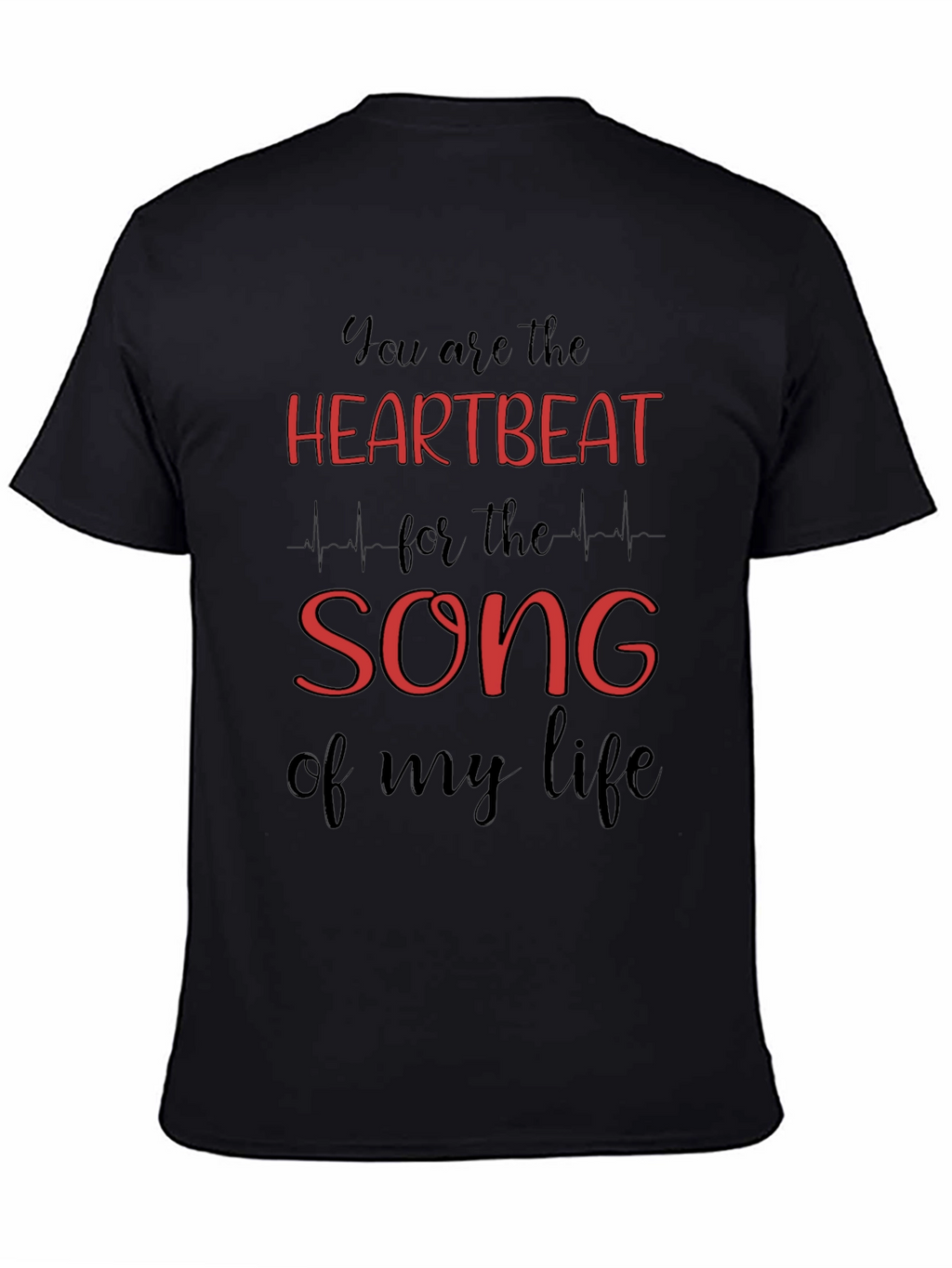Heartbeat Song Graphic Tee - Black T-Shirt