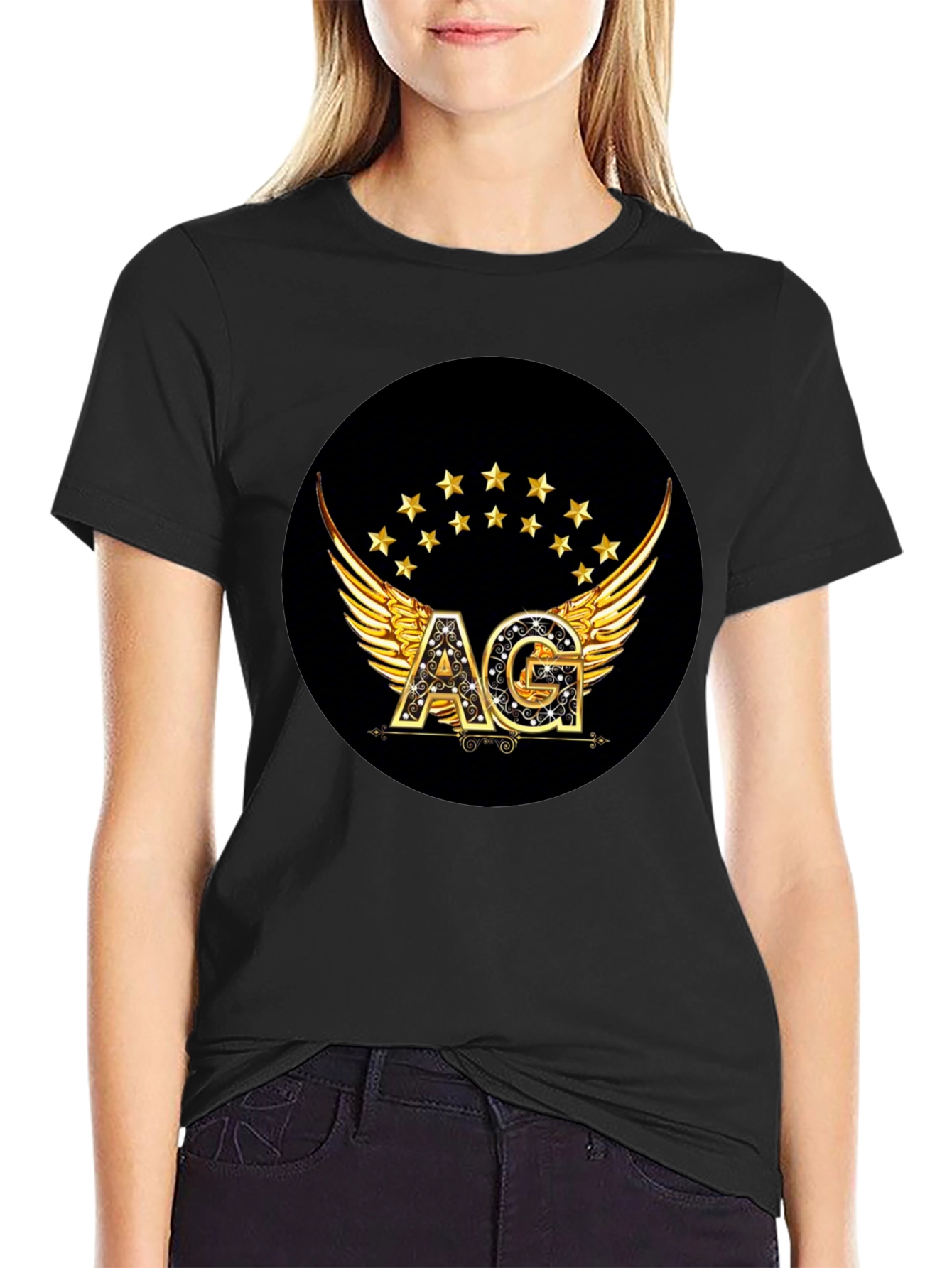 Winged AG Logo Black T-Shirt