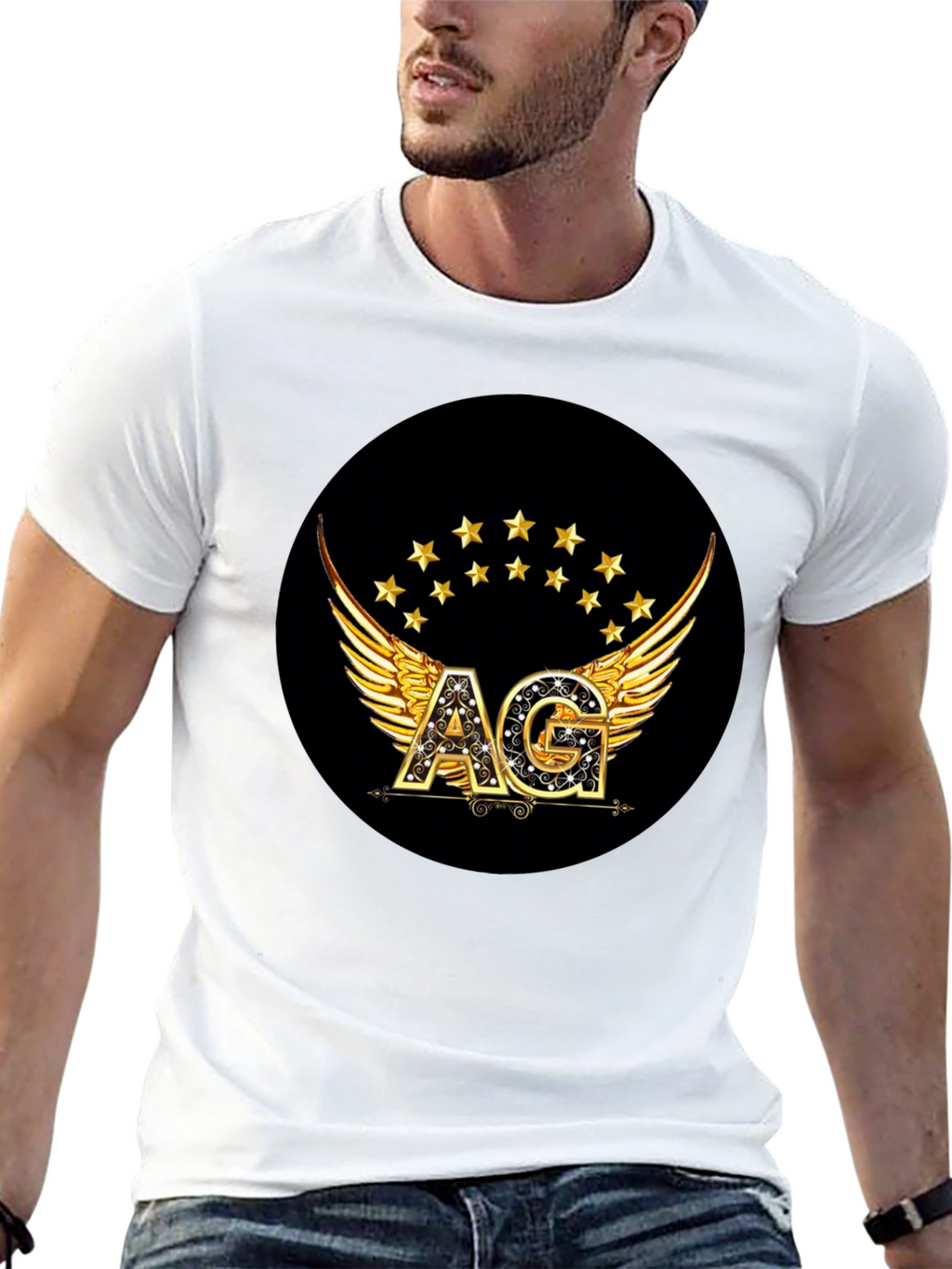 Winged AG Logo Black T-Shirt