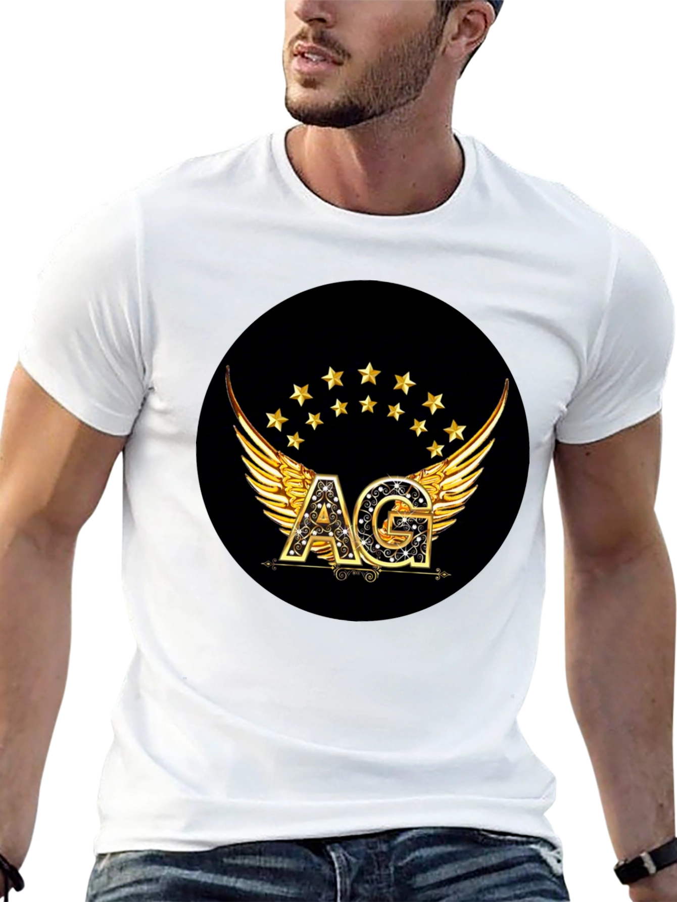 Winged AG Logo Black T-Shirt