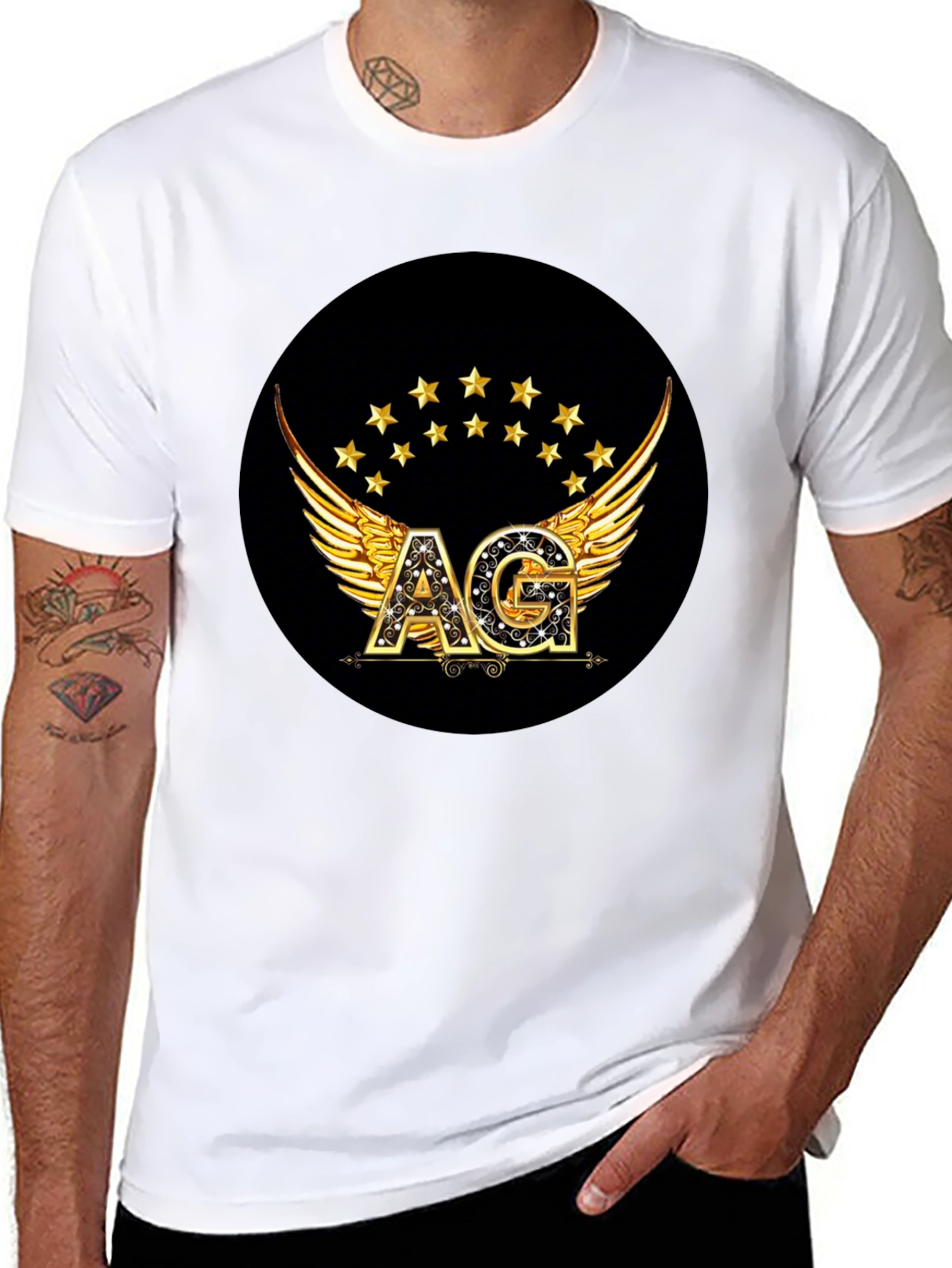 Winged AG Logo Black T-Shirt
