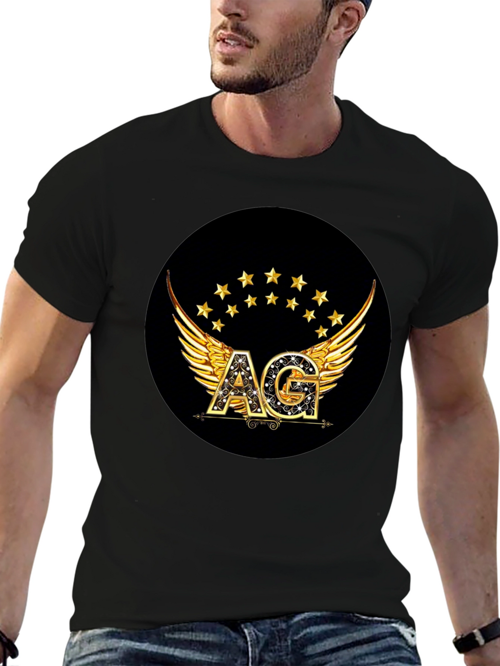 Winged AG Logo Black T-Shirt