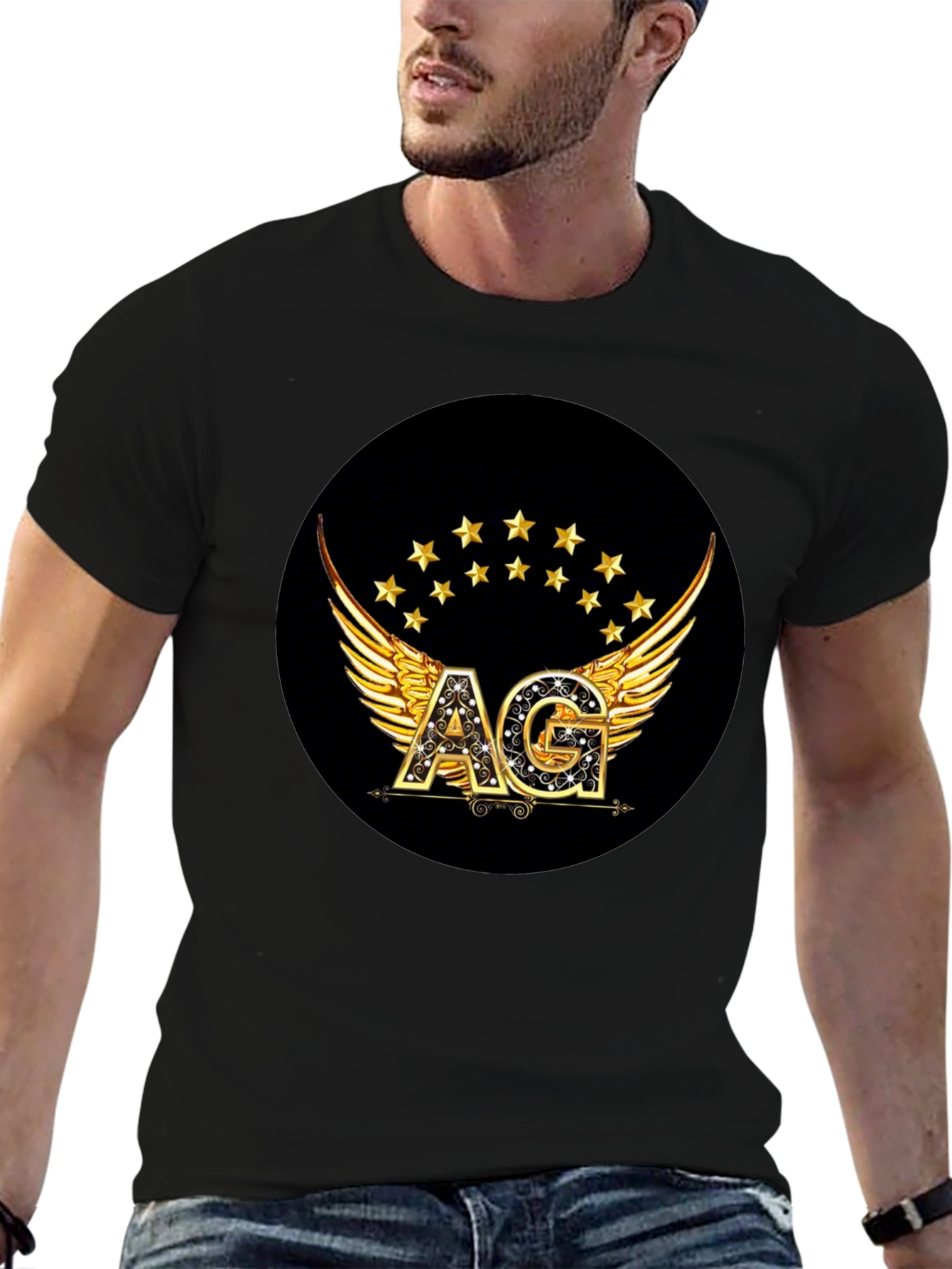 Winged AG Logo Black T-Shirt