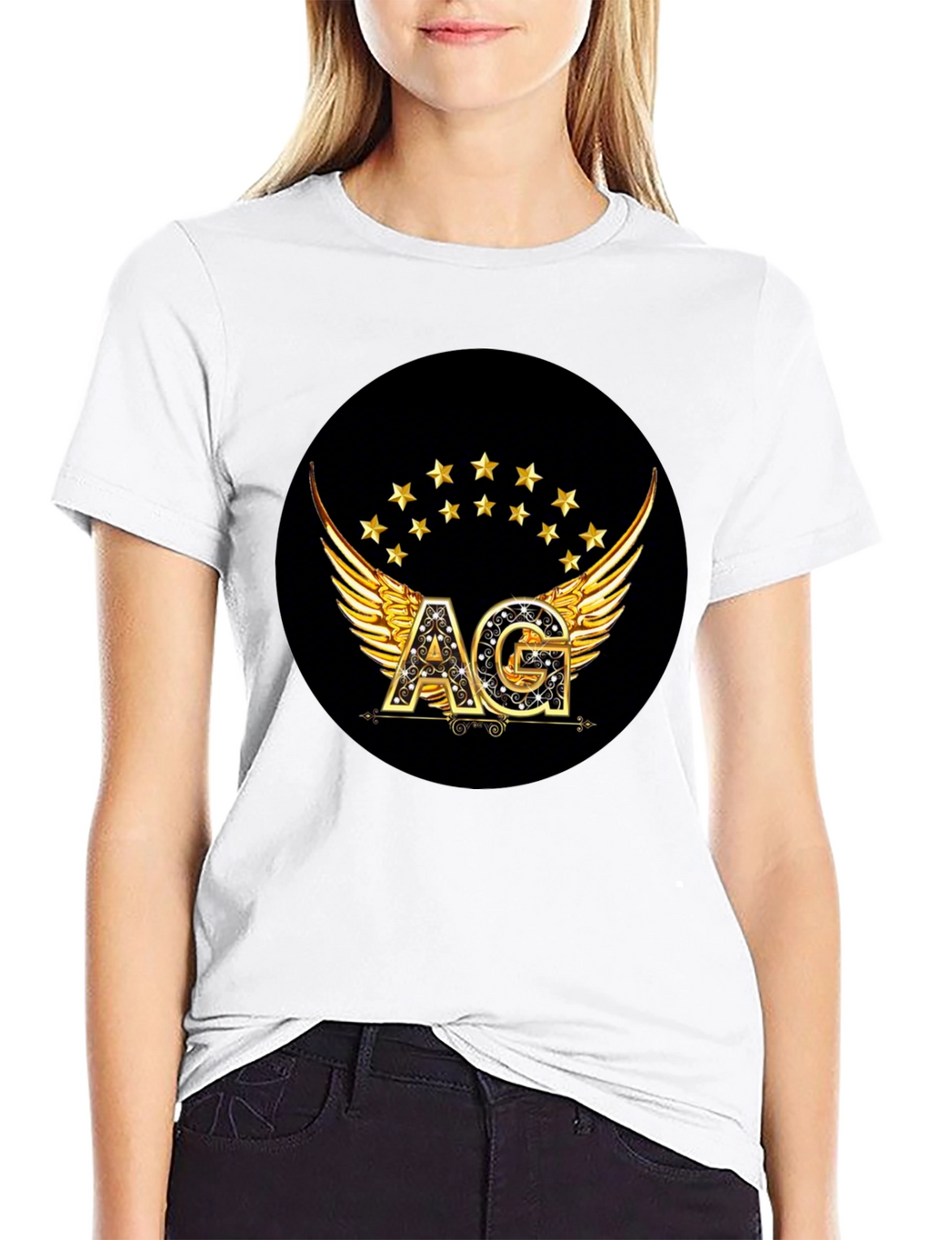 Winged AG Logo Black T-Shirt