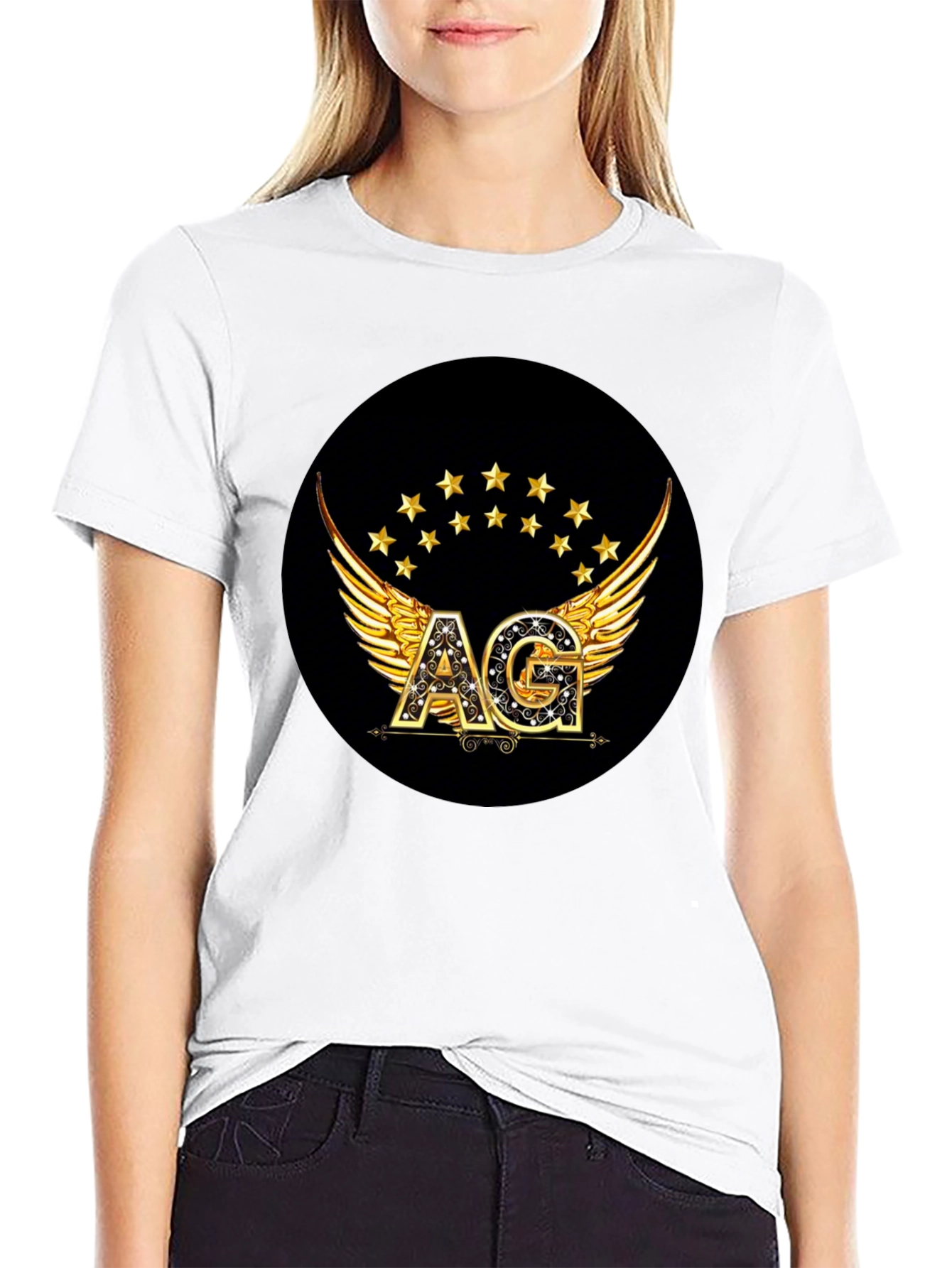 Winged AG Logo Black T-Shirt