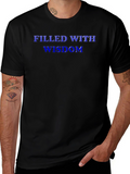 Filled With Wisdom Graphic Tee - Black