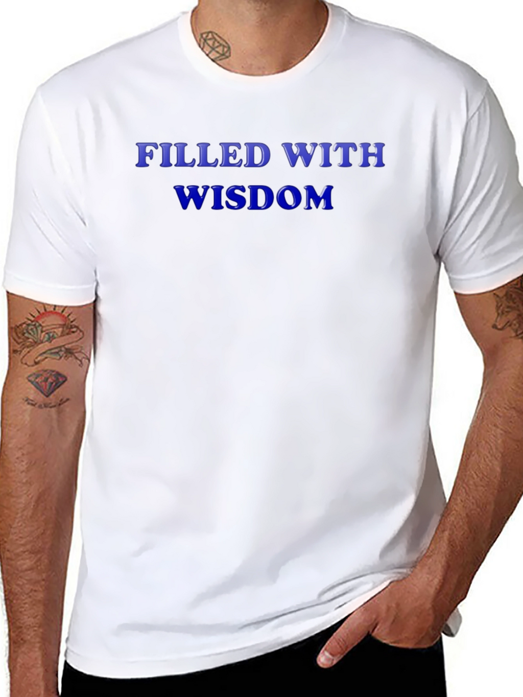 Filled With Wisdom Graphic Tee - Black
