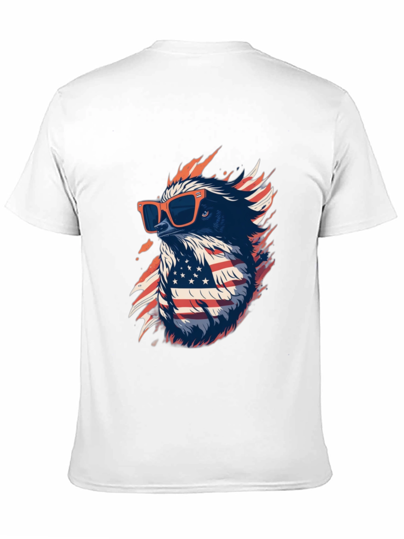 Cool Eagle USA Flag Graphic Black T-Shirt