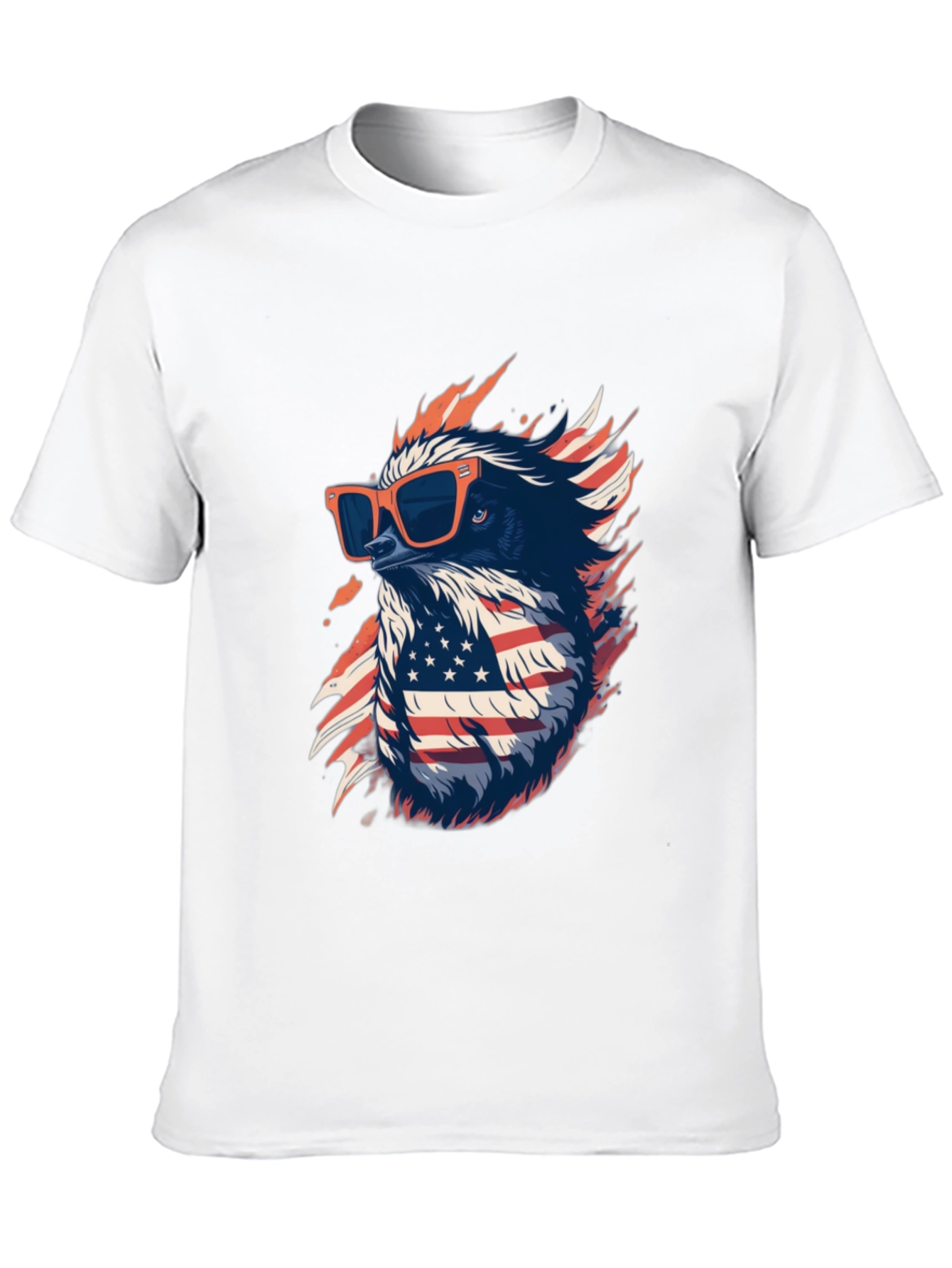 Cool Eagle USA Flag Graphic Black T-Shirt