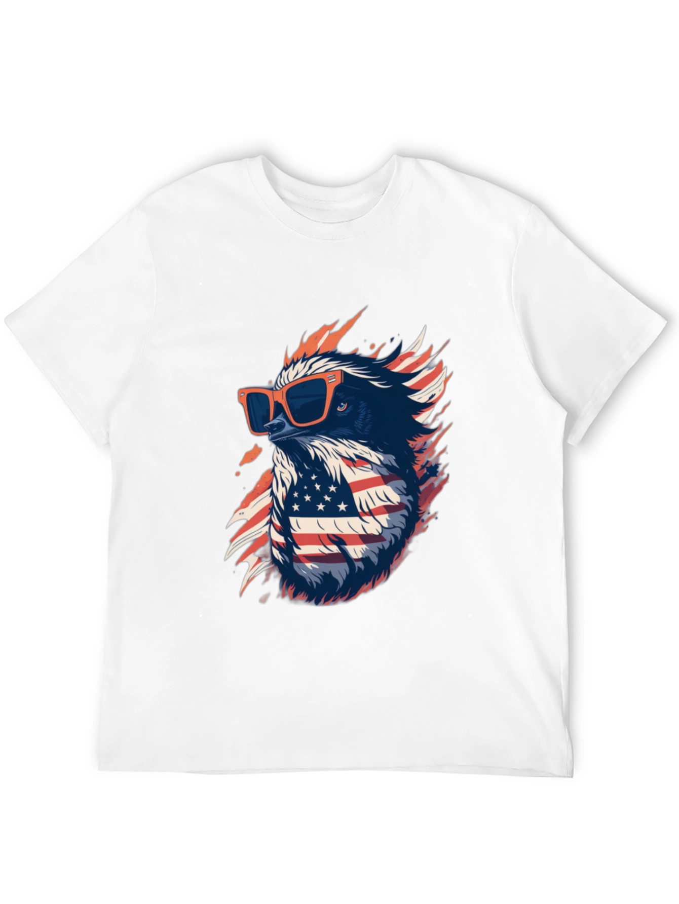 Cool Eagle USA Flag Graphic Black T-Shirt