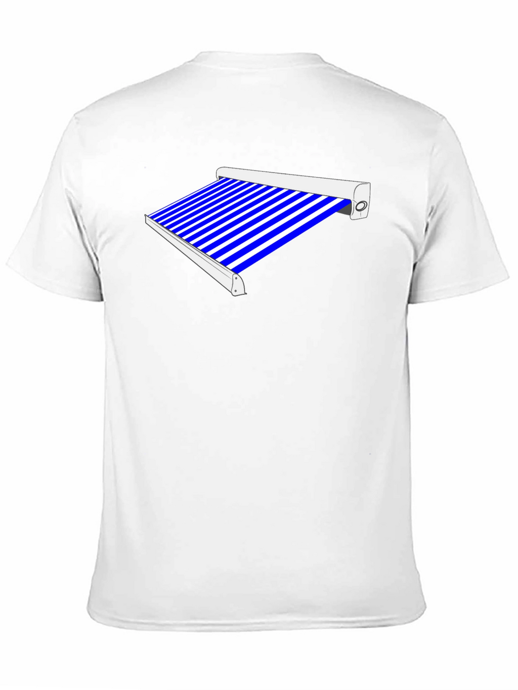 Striped Awning Graphic Tee - Cool Style