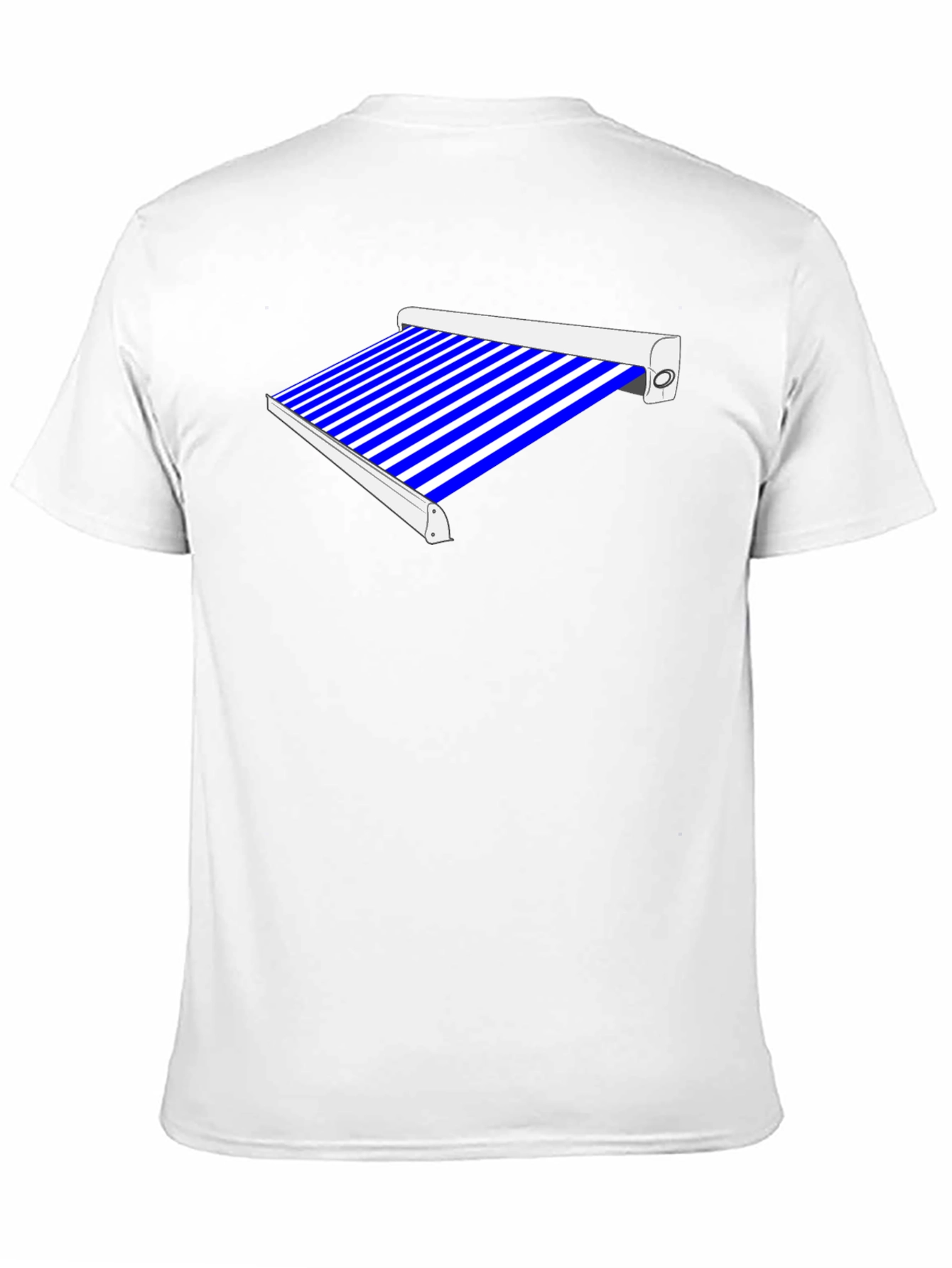 Striped Awning Graphic Tee - Cool Style