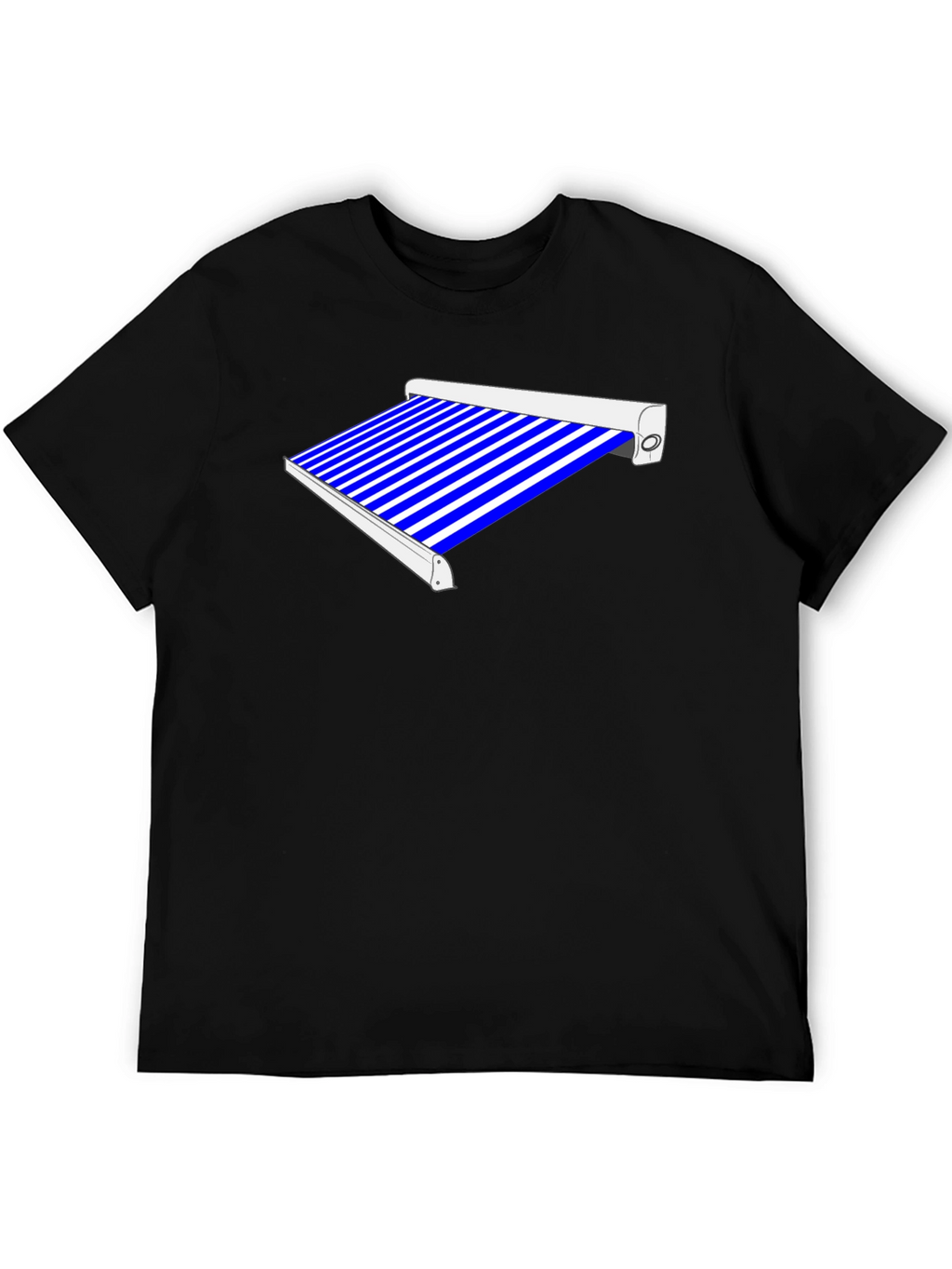 Striped Awning Graphic Tee - Cool Style