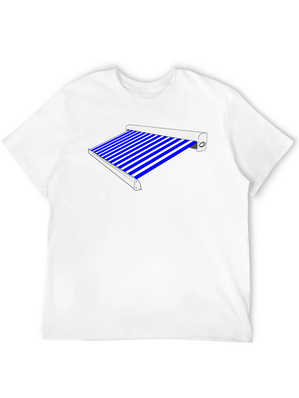Striped Awning Graphic Tee - Cool Style