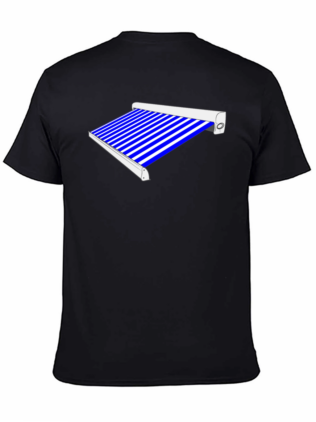 Striped Awning Graphic Tee - Cool Style