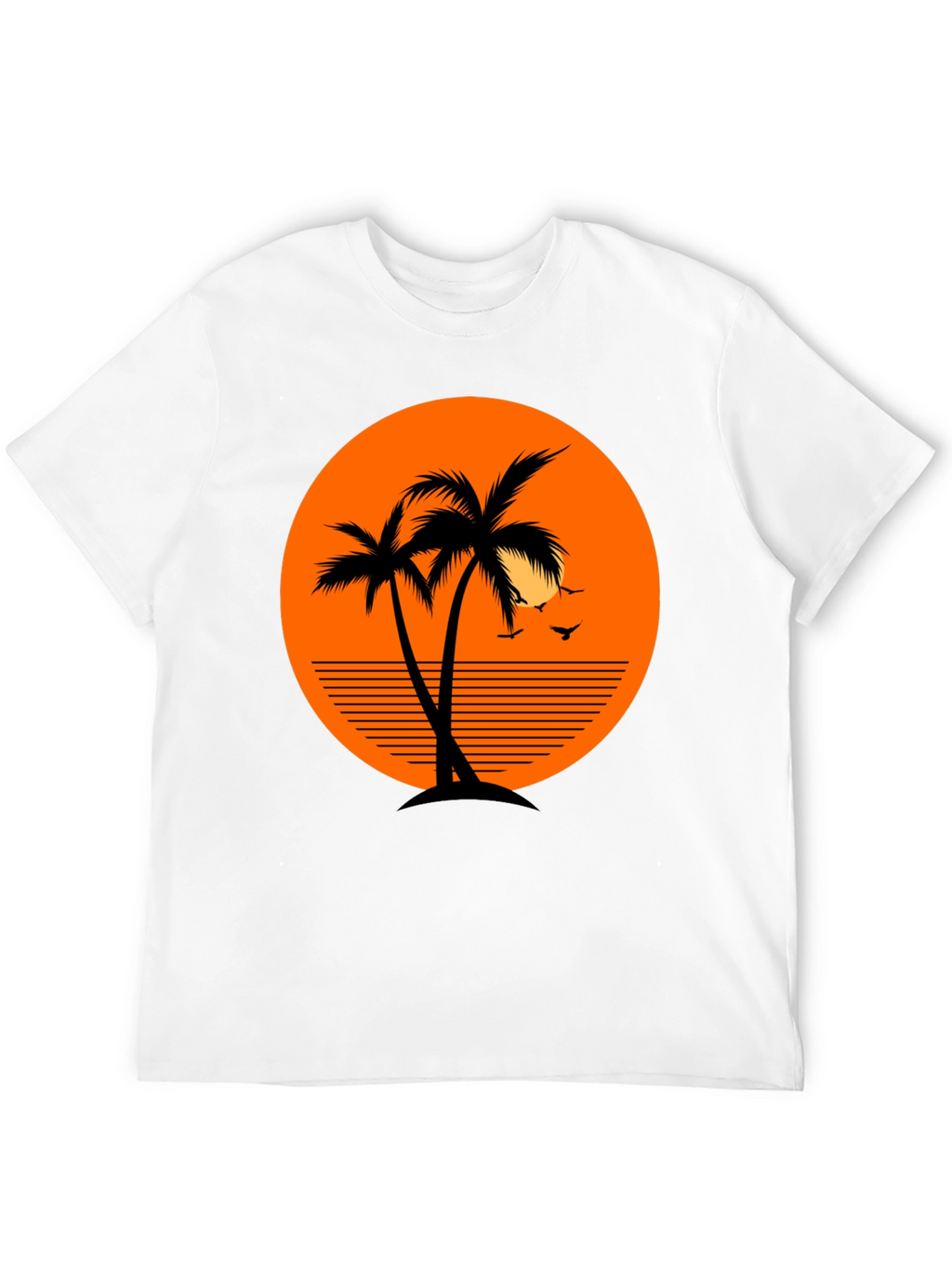 Tropical Palm Tree Sunset Graphic T-Shirt