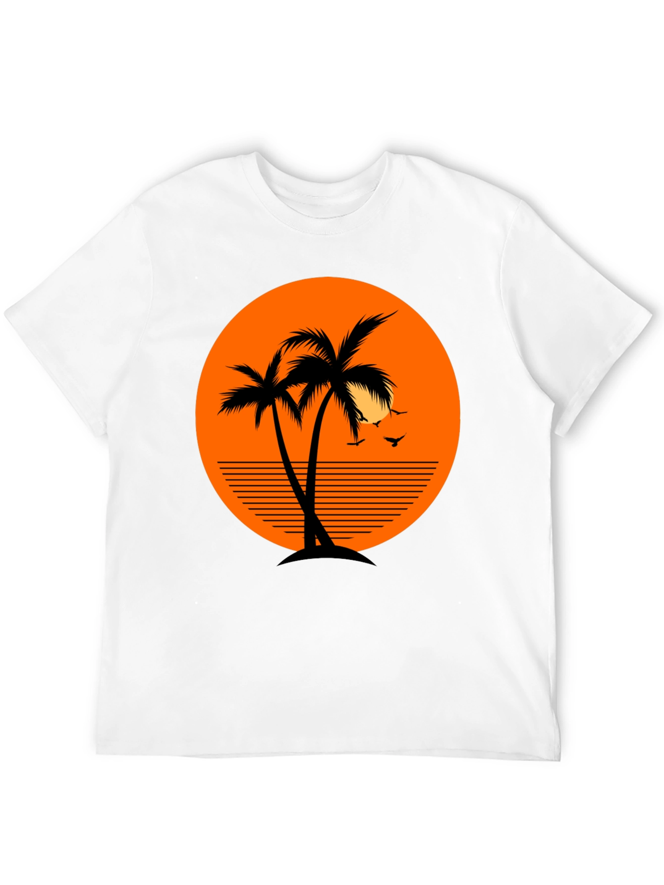 Tropical Palm Tree Sunset Graphic T-Shirt