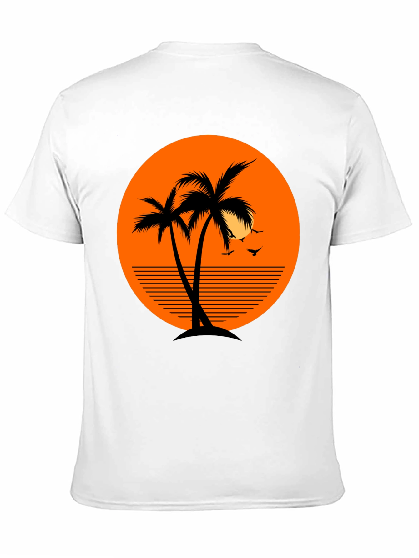 Tropical Palm Tree Sunset Graphic T-Shirt