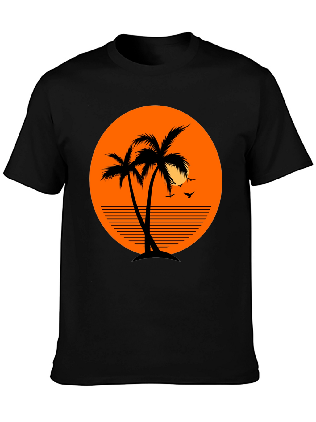 Tropical Palm Tree Sunset Graphic T-Shirt