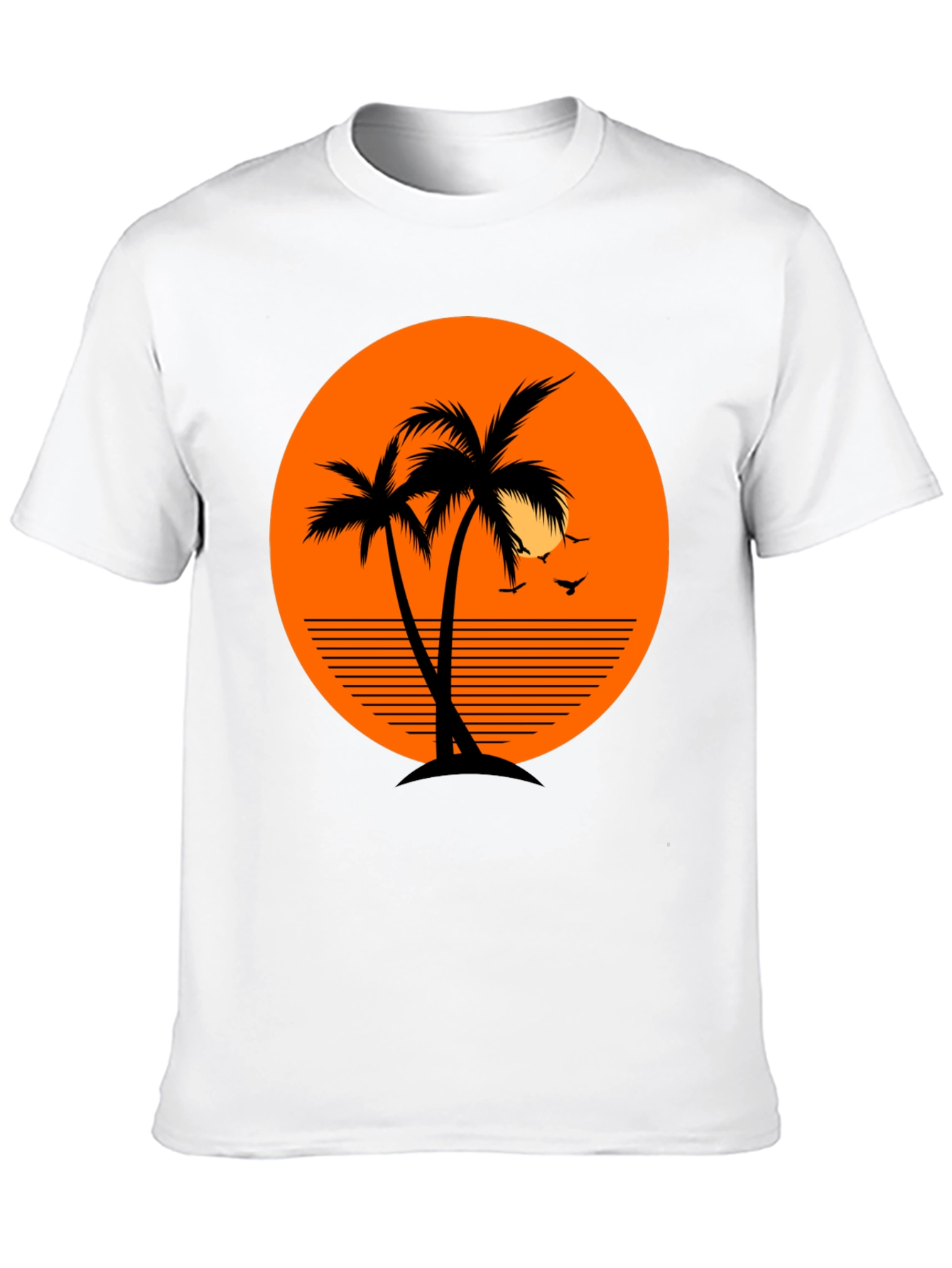 Tropical Palm Tree Sunset Graphic T-Shirt