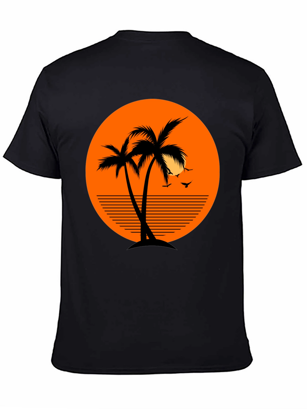 Tropical Palm Tree Sunset Graphic T-Shirt