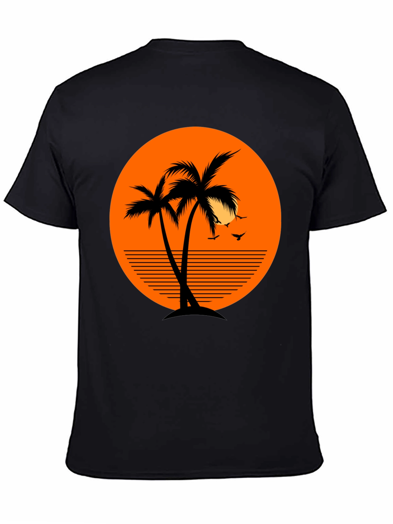 Tropical Palm Tree Sunset Graphic T-Shirt