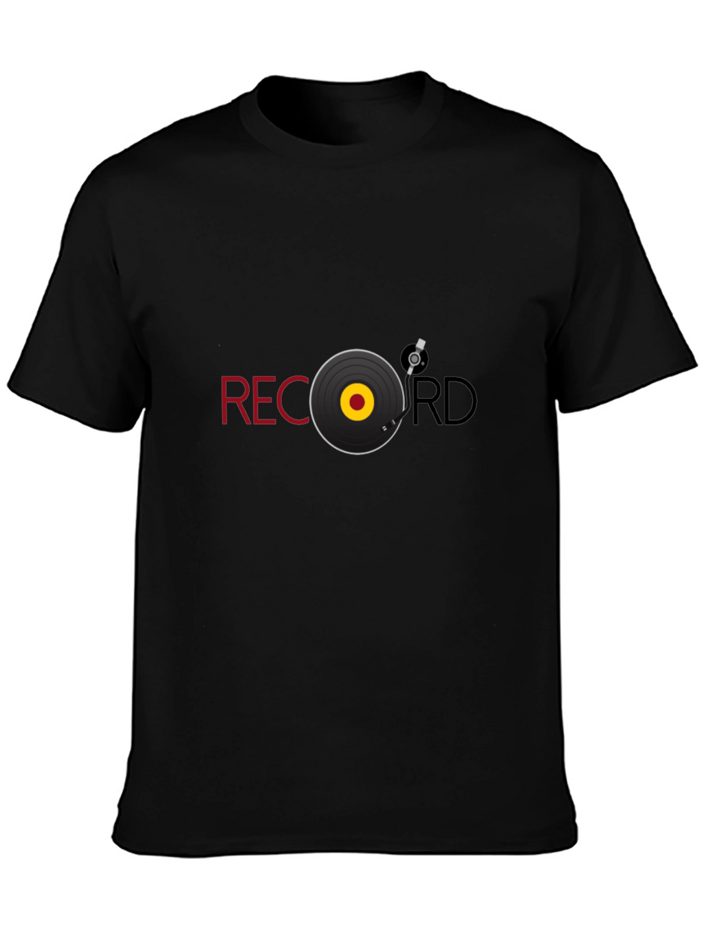 Record Graphic Black Tee
