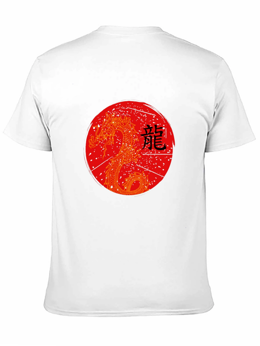 Dragon Graphic Tee - Black Crew Neck Shirt