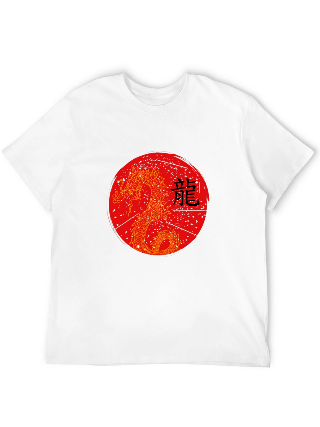 Dragon Graphic Tee - Black Crew Neck Shirt