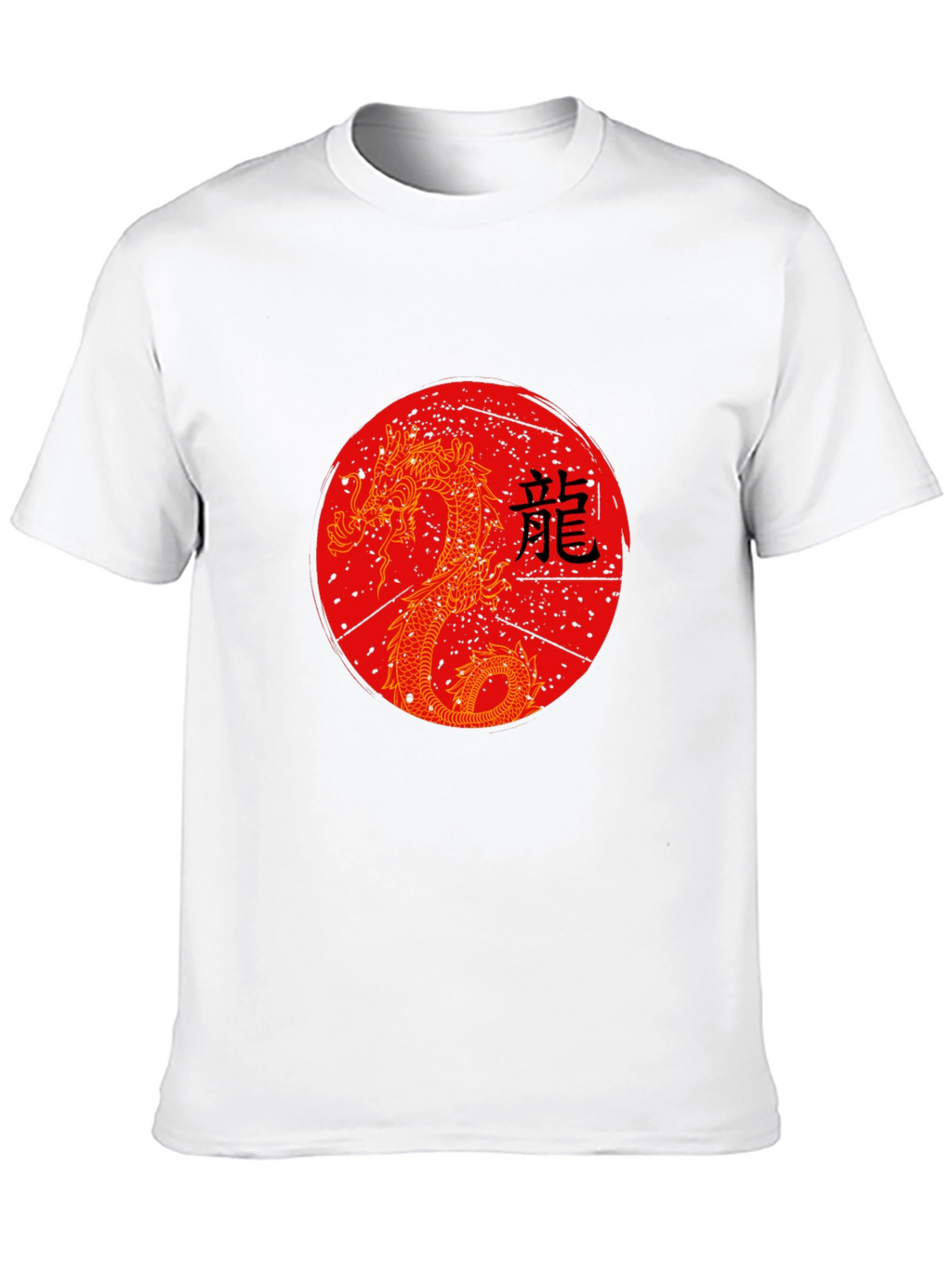 Dragon Graphic Tee - Black Crew Neck Shirt