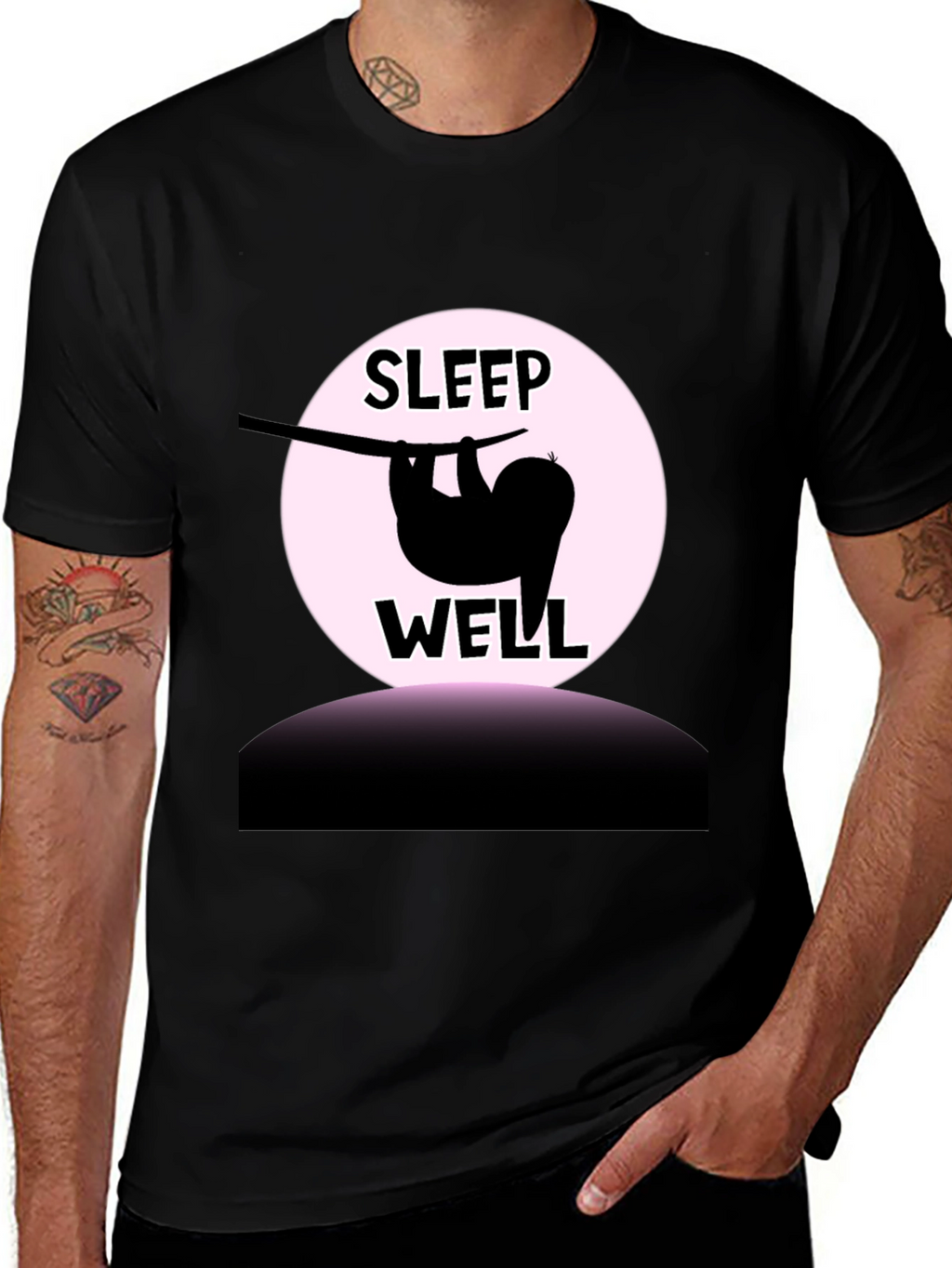 Sleep Well Sloth Graphic T-Shirt - Relaxed Fit