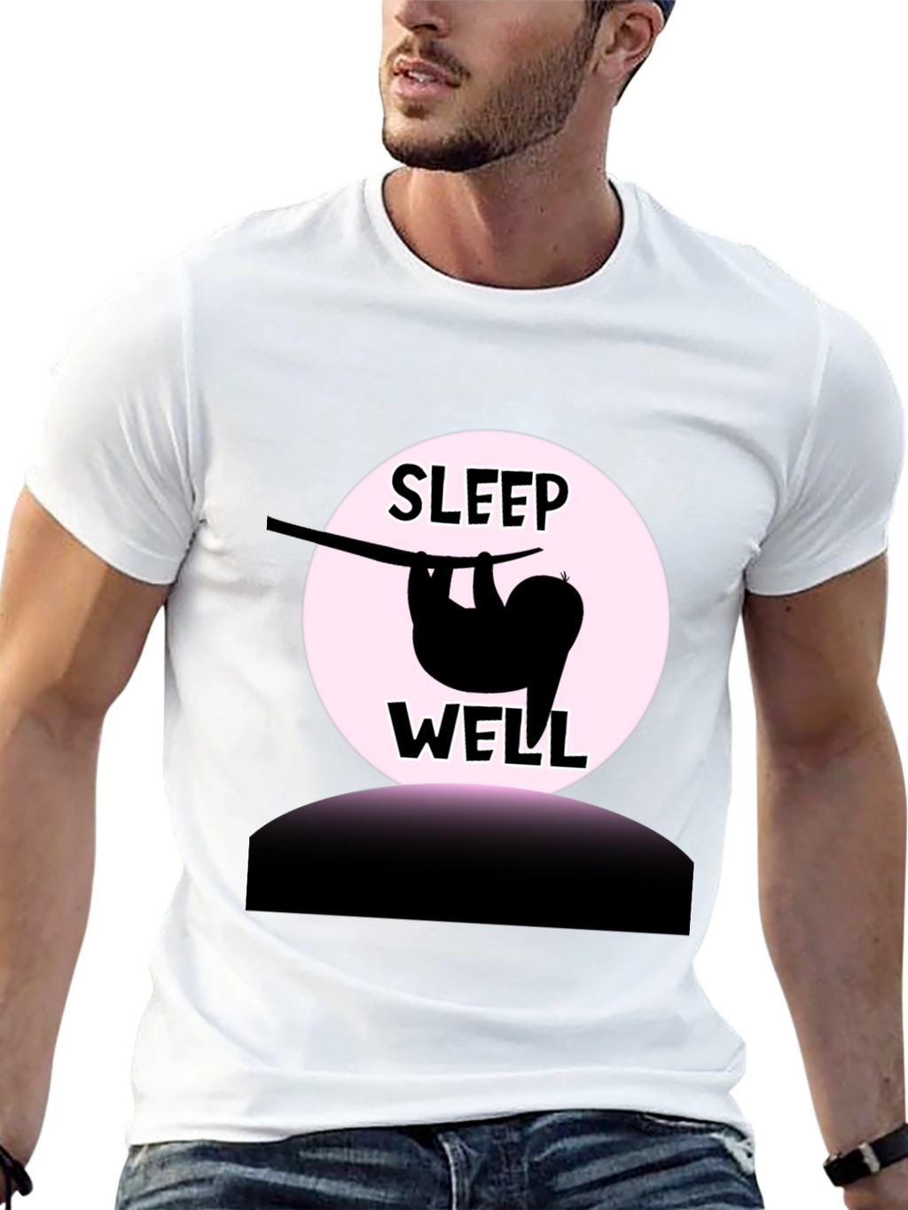 Sleep Well Sloth Graphic T-Shirt - Relaxed Fit