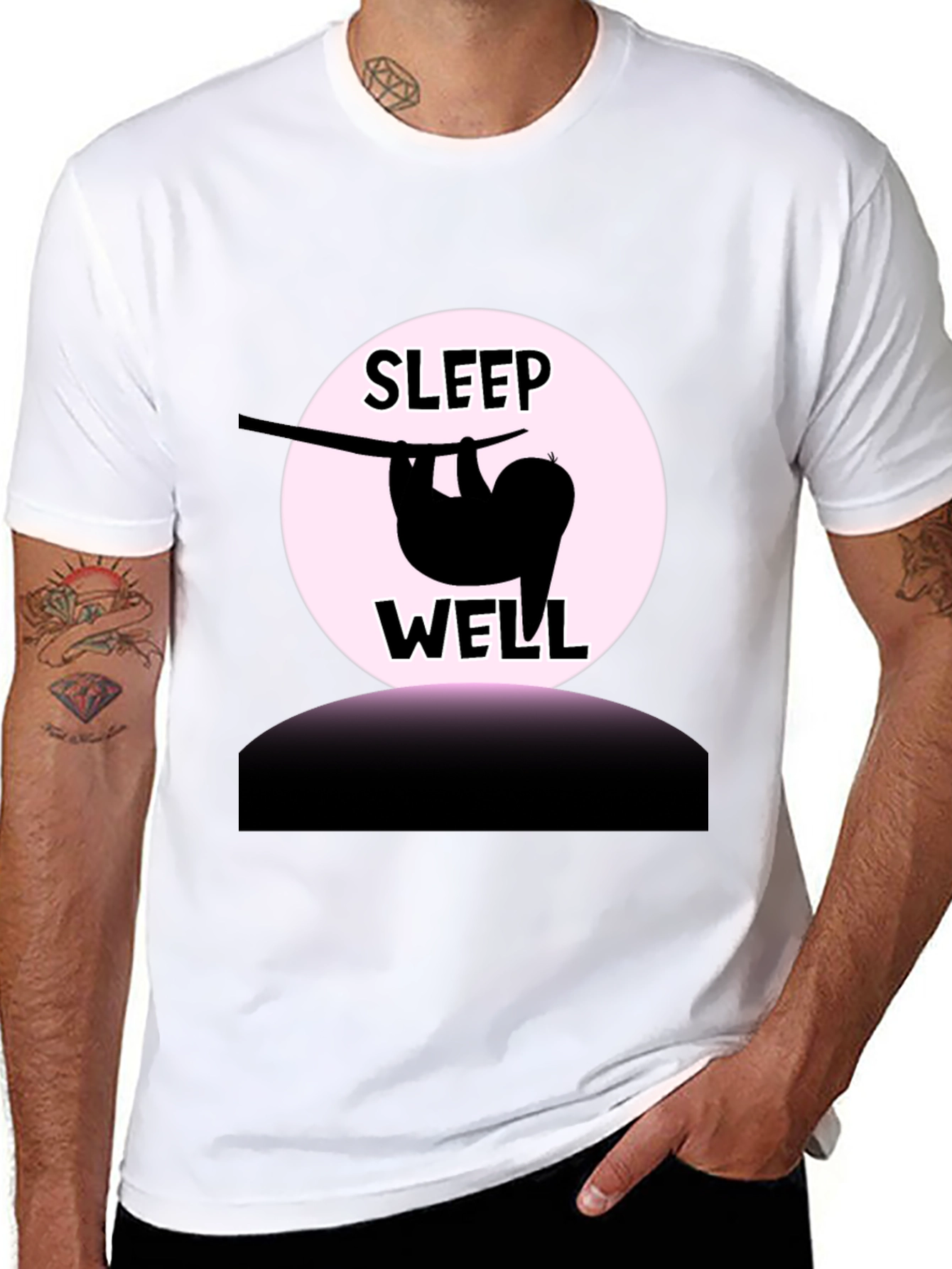 Sleep Well Sloth Graphic T-Shirt - Relaxed Fit