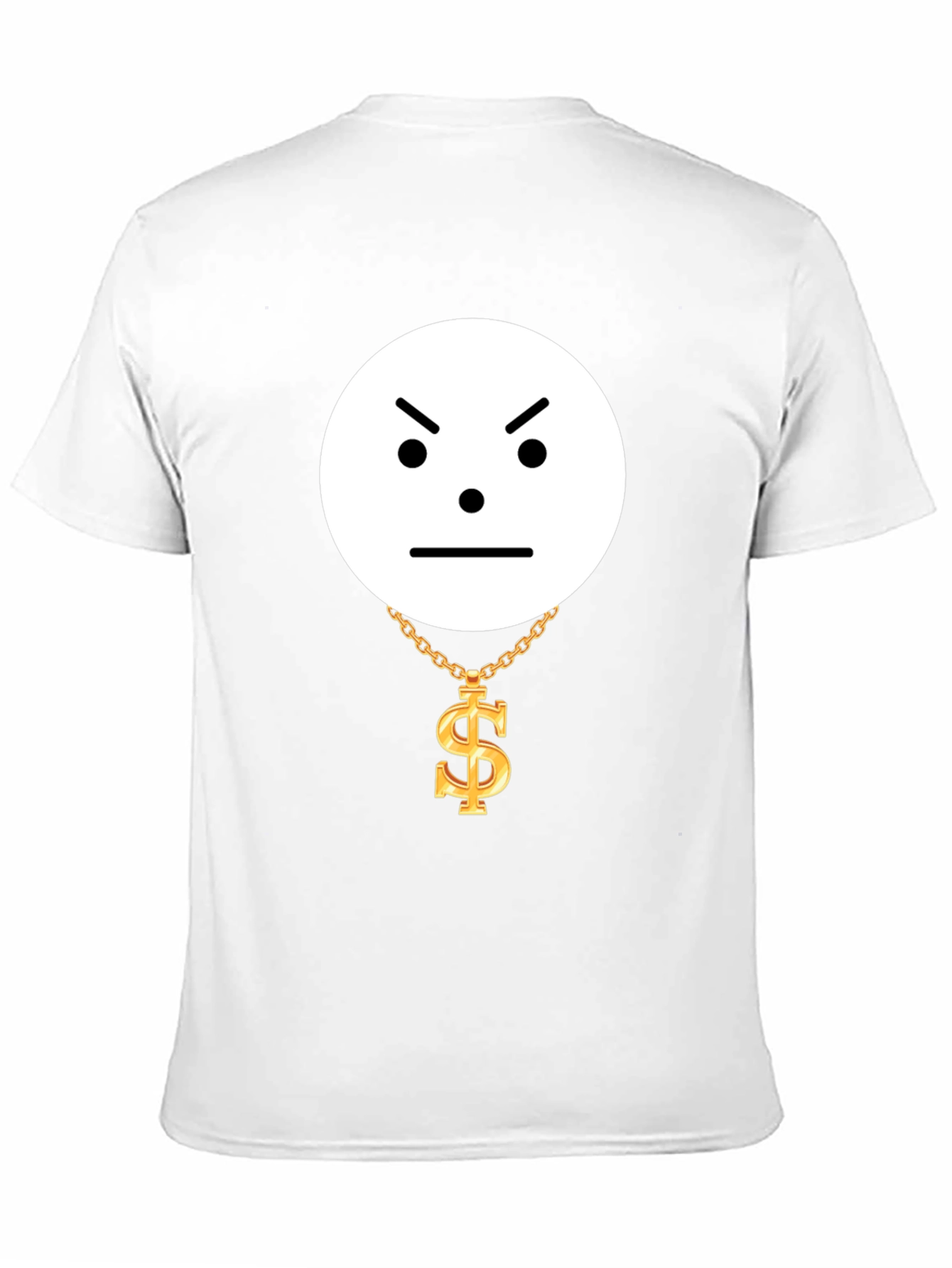 Grumpy Emoji with Dollar Chain Graphic Tee