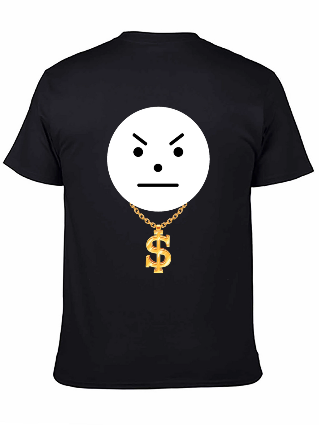 Grumpy Emoji with Dollar Chain Graphic Tee
