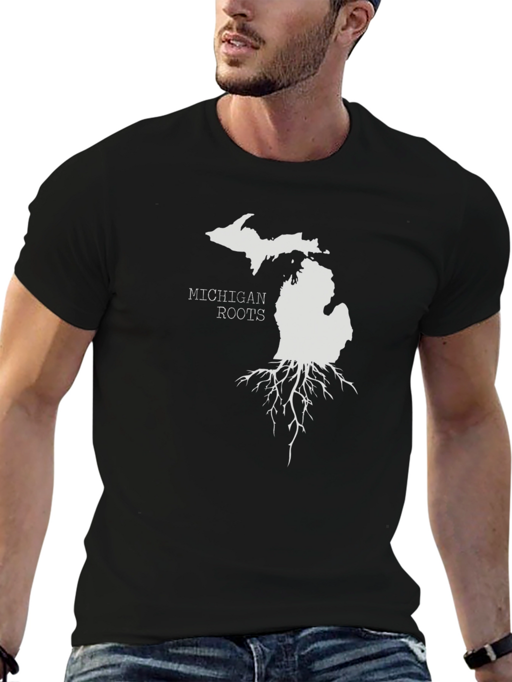 Michigan Roots Graphic Tee - Black