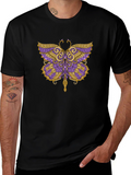 Butterfly Graphic Tee - Black Cotton Blend