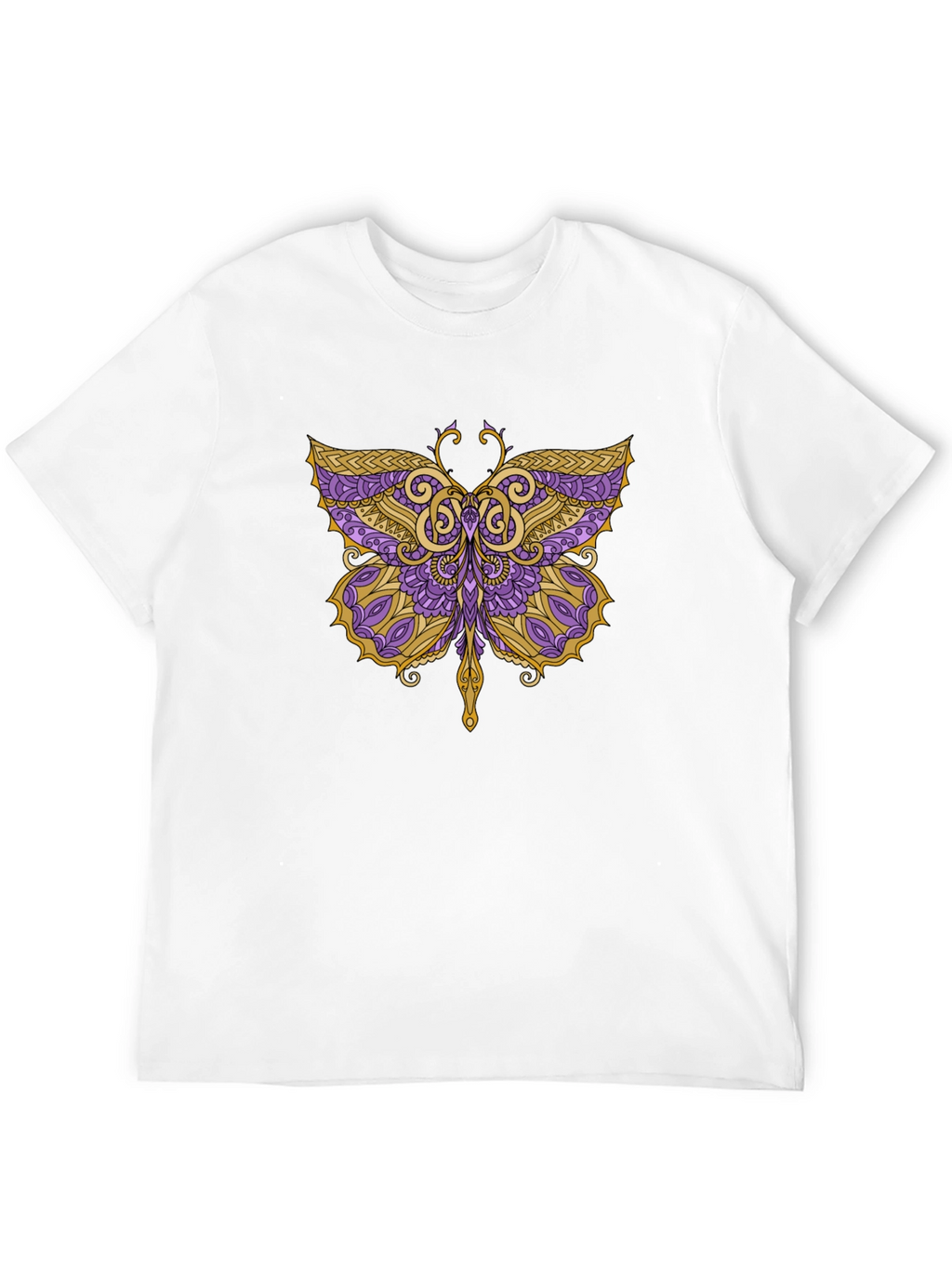 Butterfly Graphic Tee - Black Cotton Blend