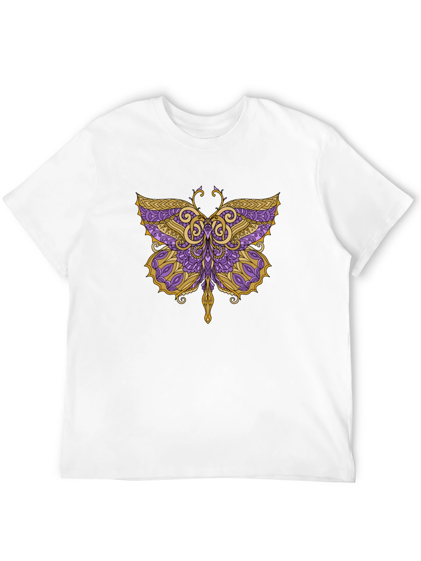 Butterfly Graphic Tee - Black Cotton Blend