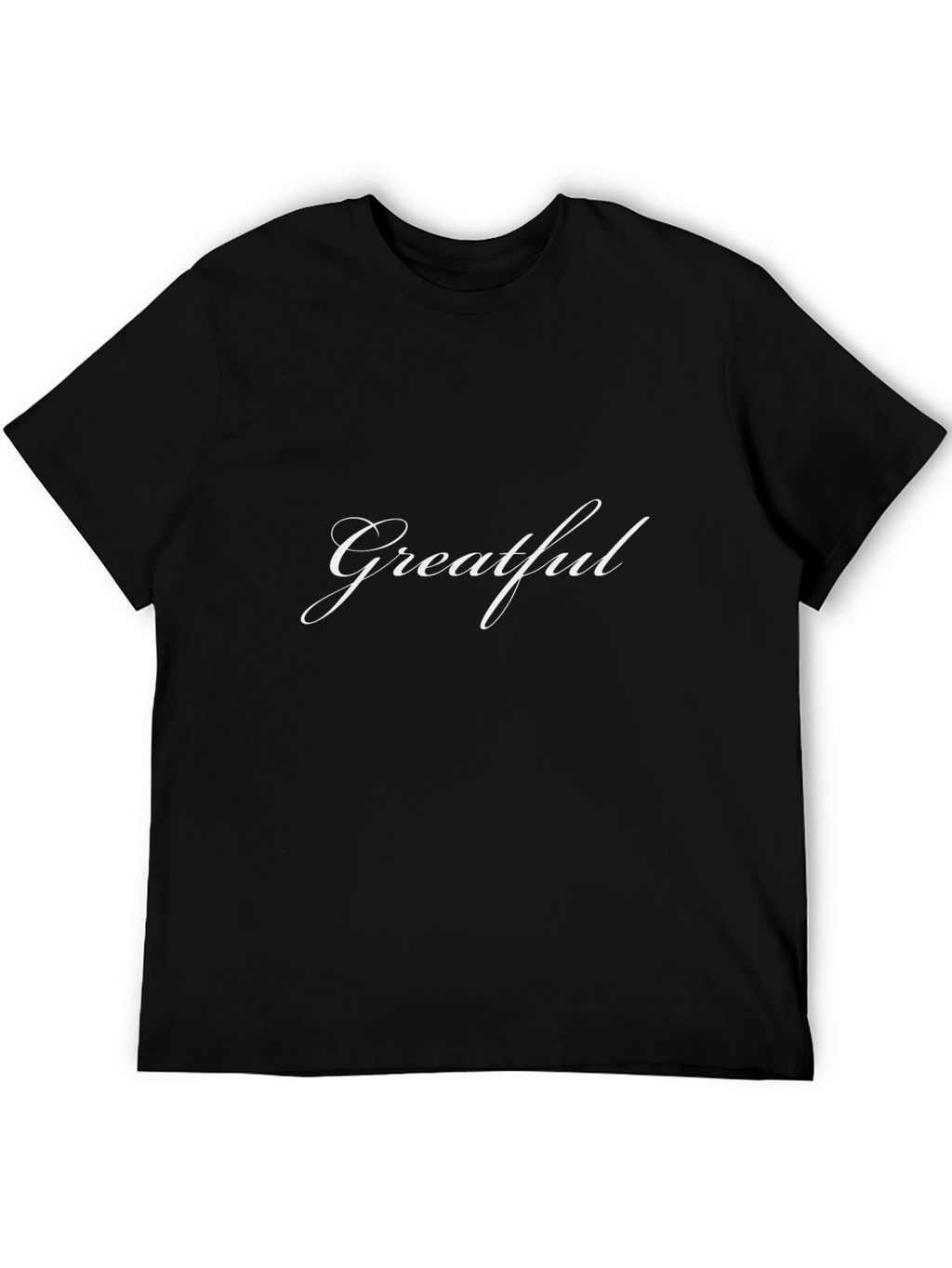 Grateful Script Black T-Shirt