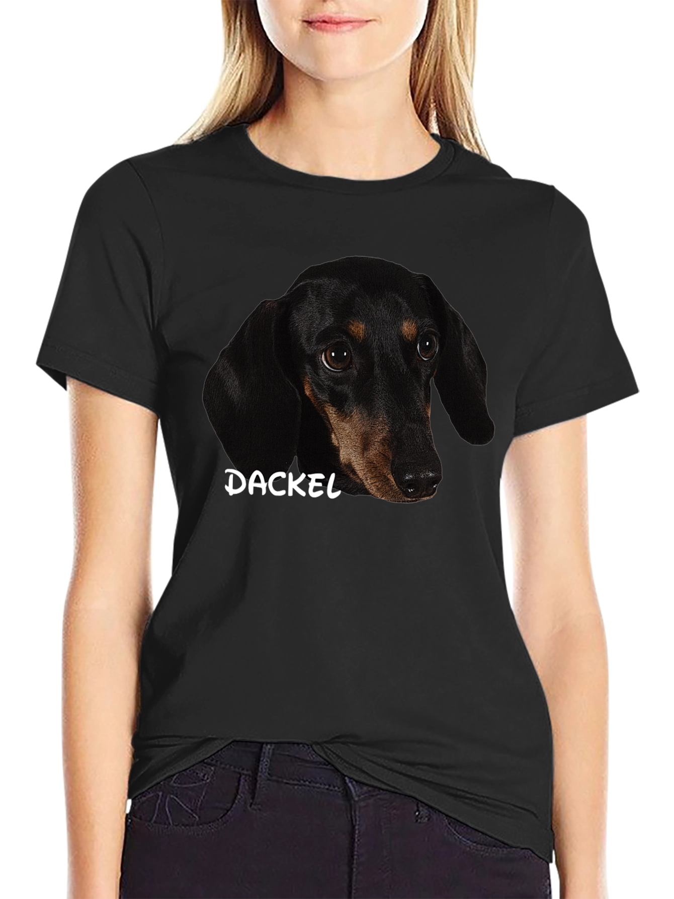 Dackel Dog Graphic Tee - Black Unisex T-Shirt