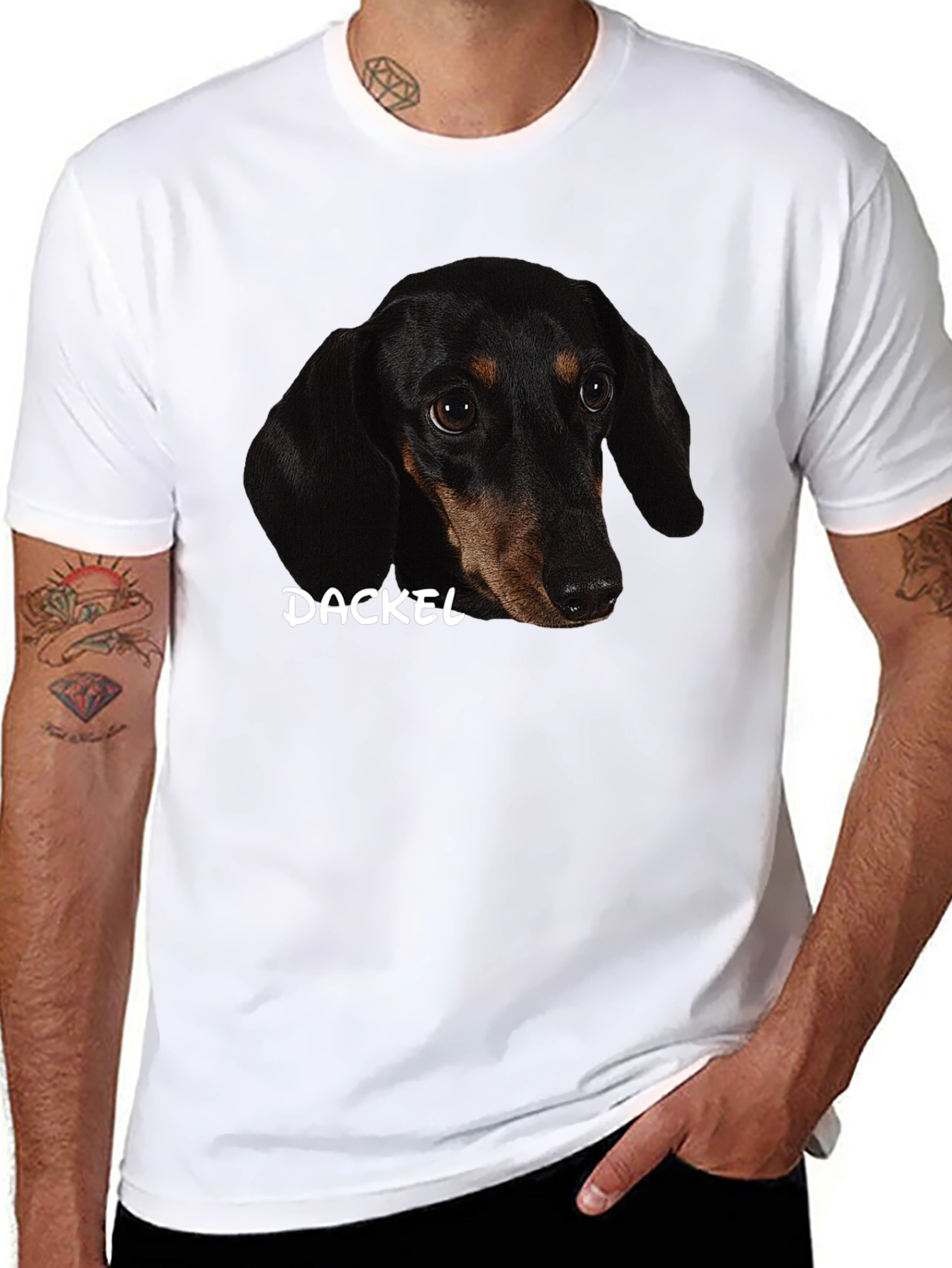Dackel Dog Graphic Tee - Black Unisex T-Shirt