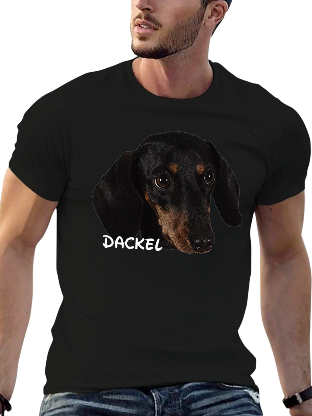 Dackel Dog Graphic Tee - Black Unisex T-Shirt