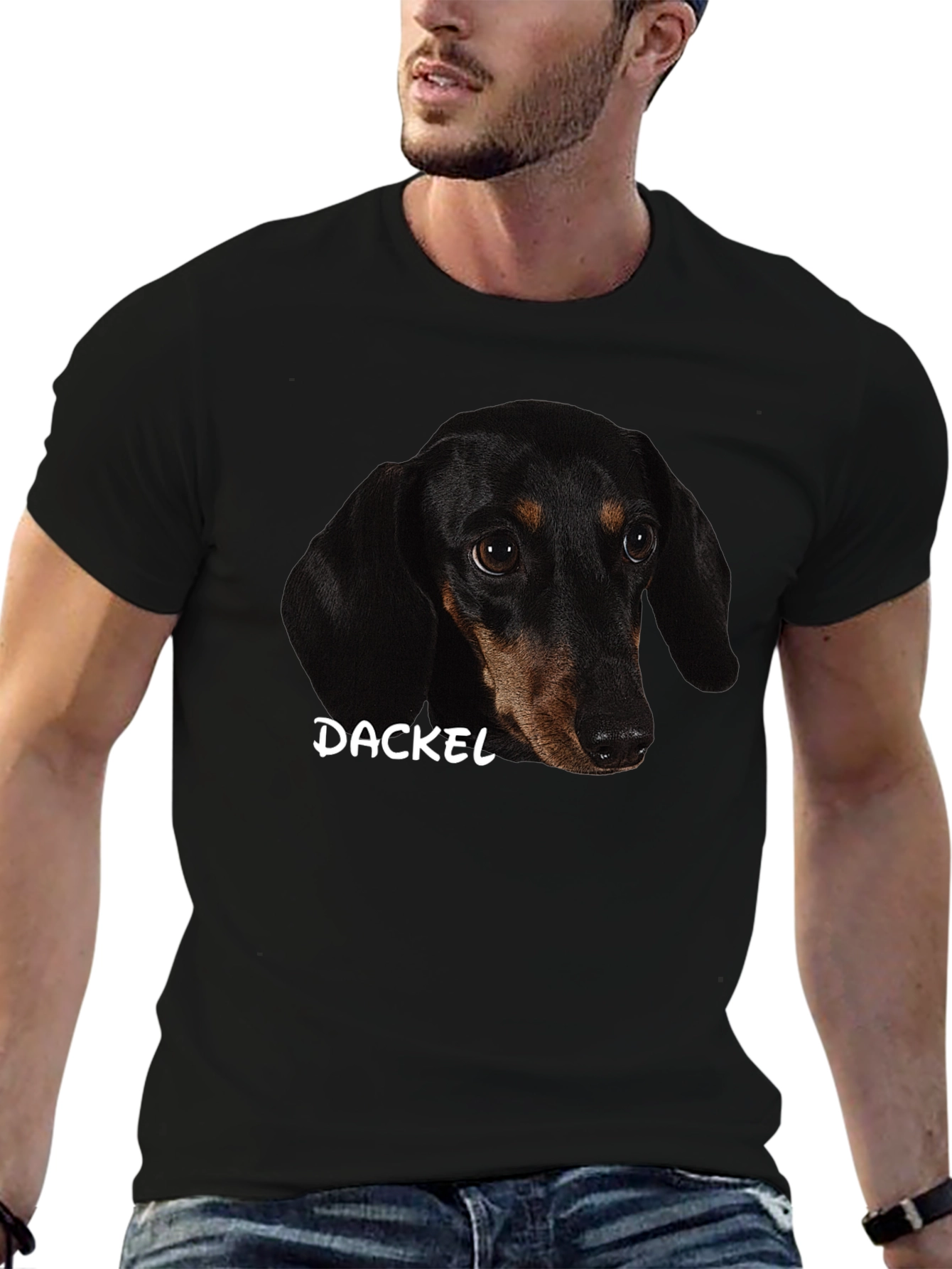 Dackel Dog Graphic Tee - Black Unisex T-Shirt