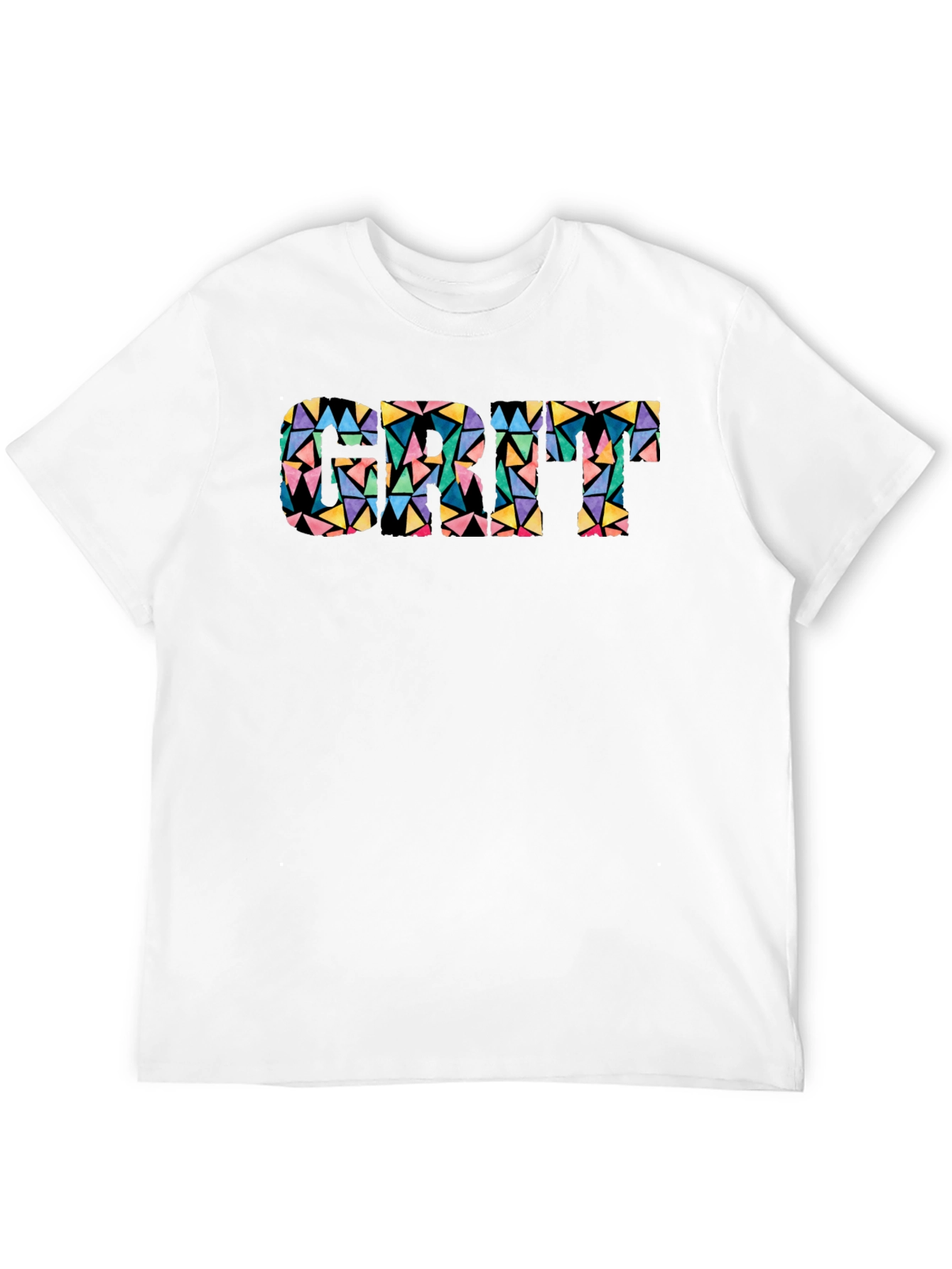 Geometric Cat T-Shirt - Modern Art Style
