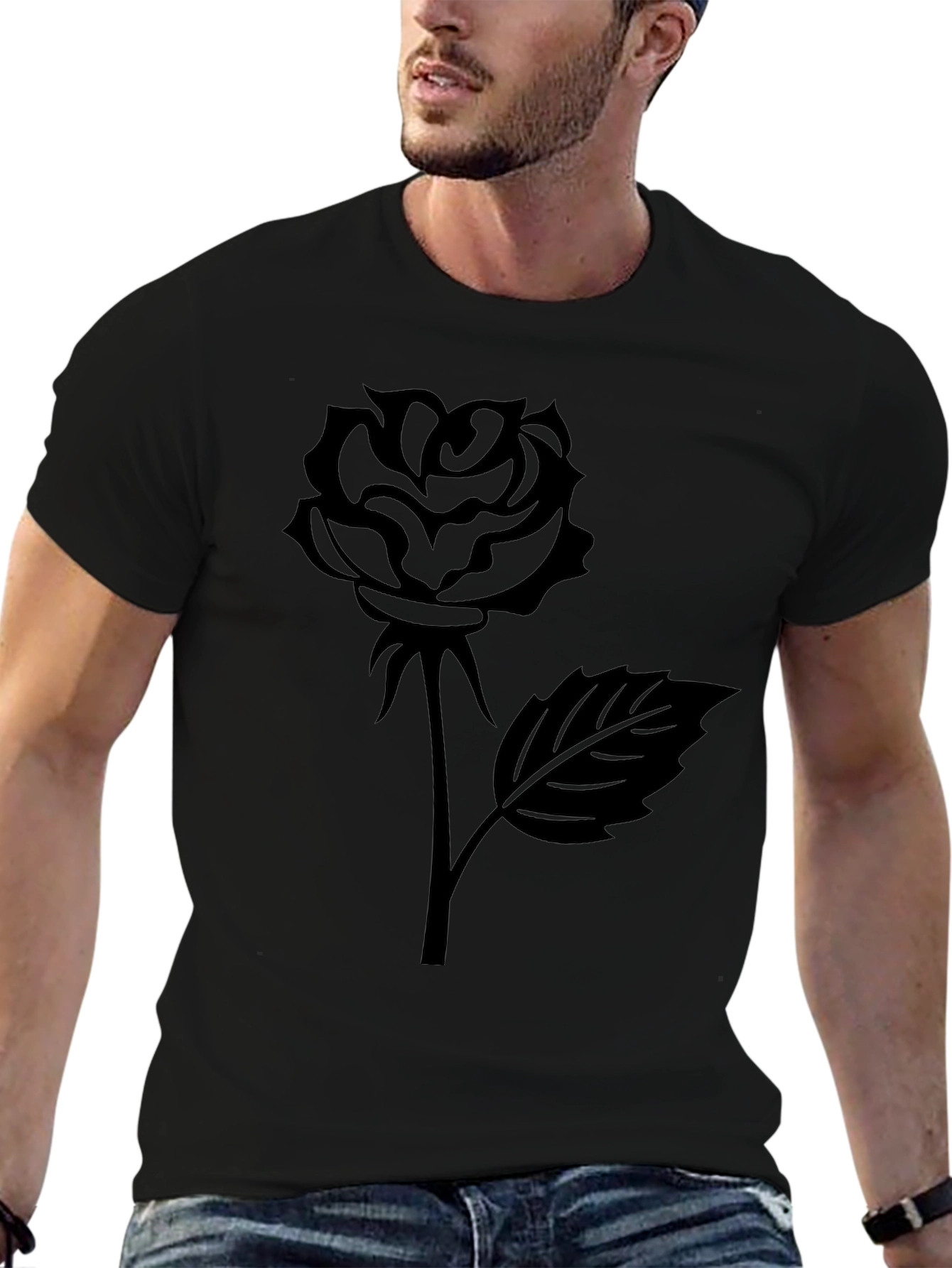 Black Rose Graphic Tee - Stylish Unisex T-Shirt