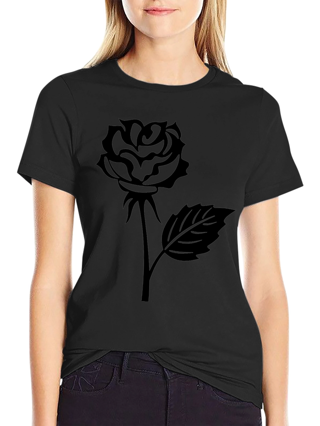 Black Rose Graphic Tee - Stylish Unisex T-Shirt